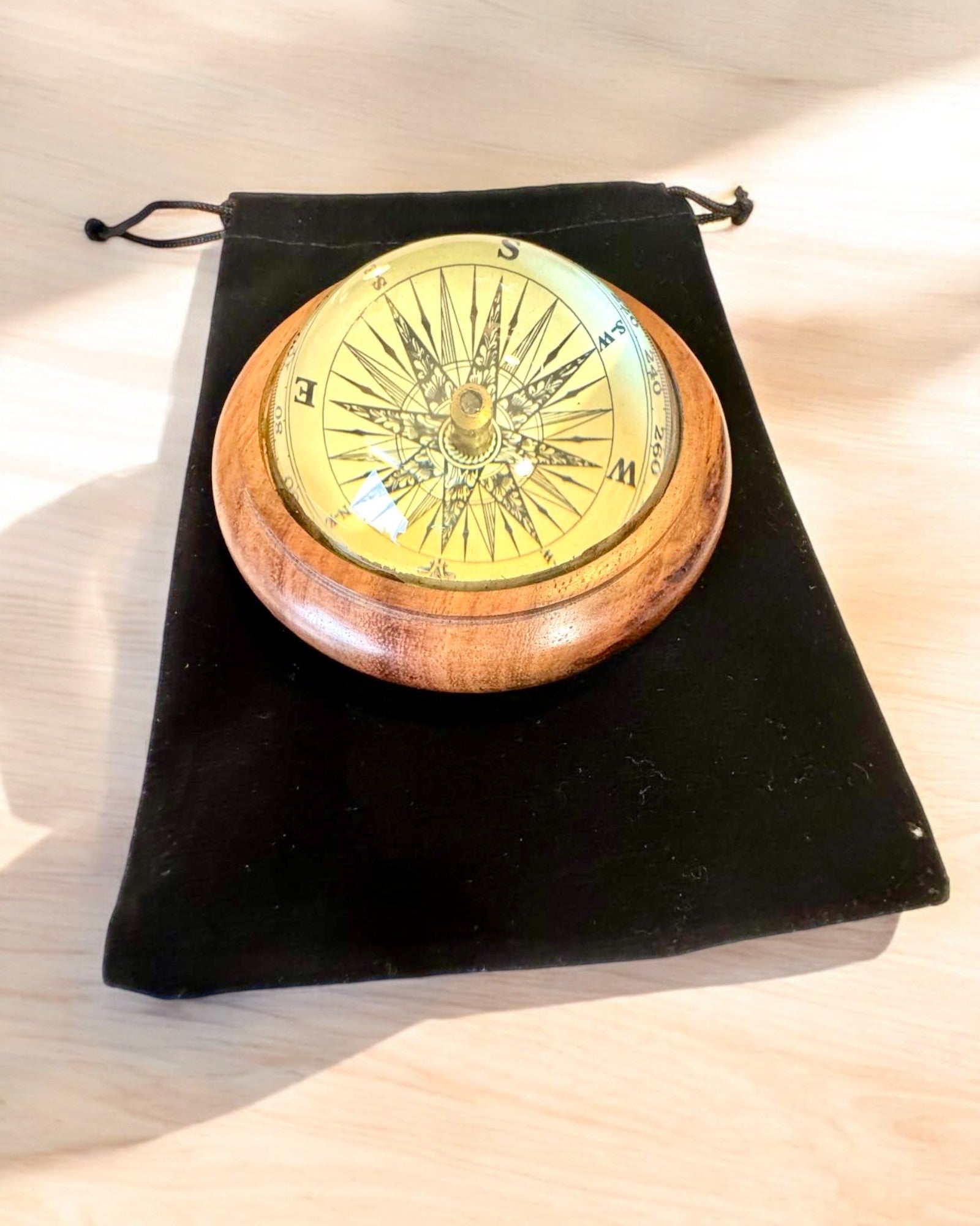 Wooden Sailing Compass with Engraving Option – Handcrafted, Craftsmanship