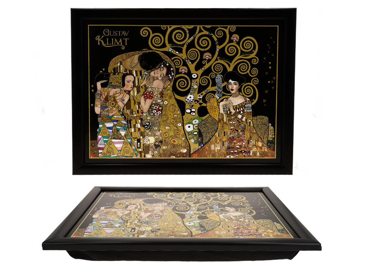 Podložka pod laptop G. Klimt, Koláž (CARMANI) s možností personalizace gravírováním, ideální jako dárek, rozměry 30.5x40.5cm, stylová a pohodlná pro práci na klíně