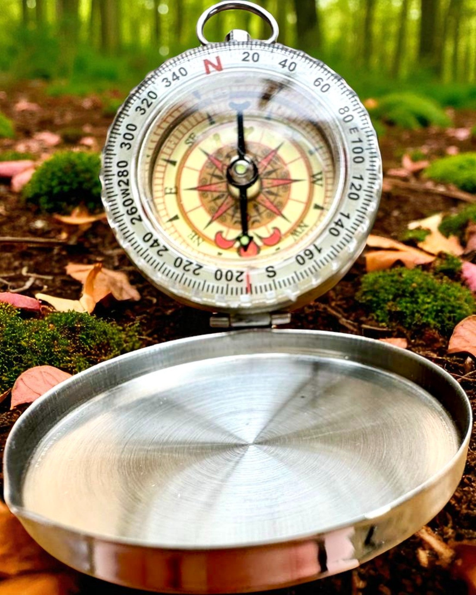 Vodotěsný Mosazný Kompas se Svítícím Efektem - Nezbytnost pro Pěší Turistiku a Kempování, personalizace gravírováním