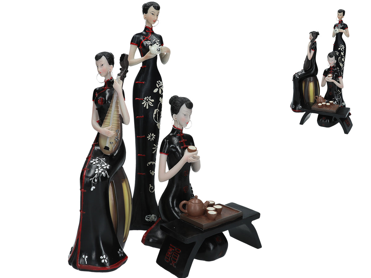 Figurka gejši s možností personalizace gravírováním, výška od 21 cm do 33 cm, ideální jako dárek