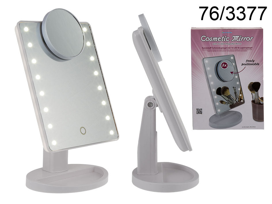 Косметичне дзеркало з LED-підсвічуванням і 5-кратним збільшенням, можливість персоналізації гравіюванням