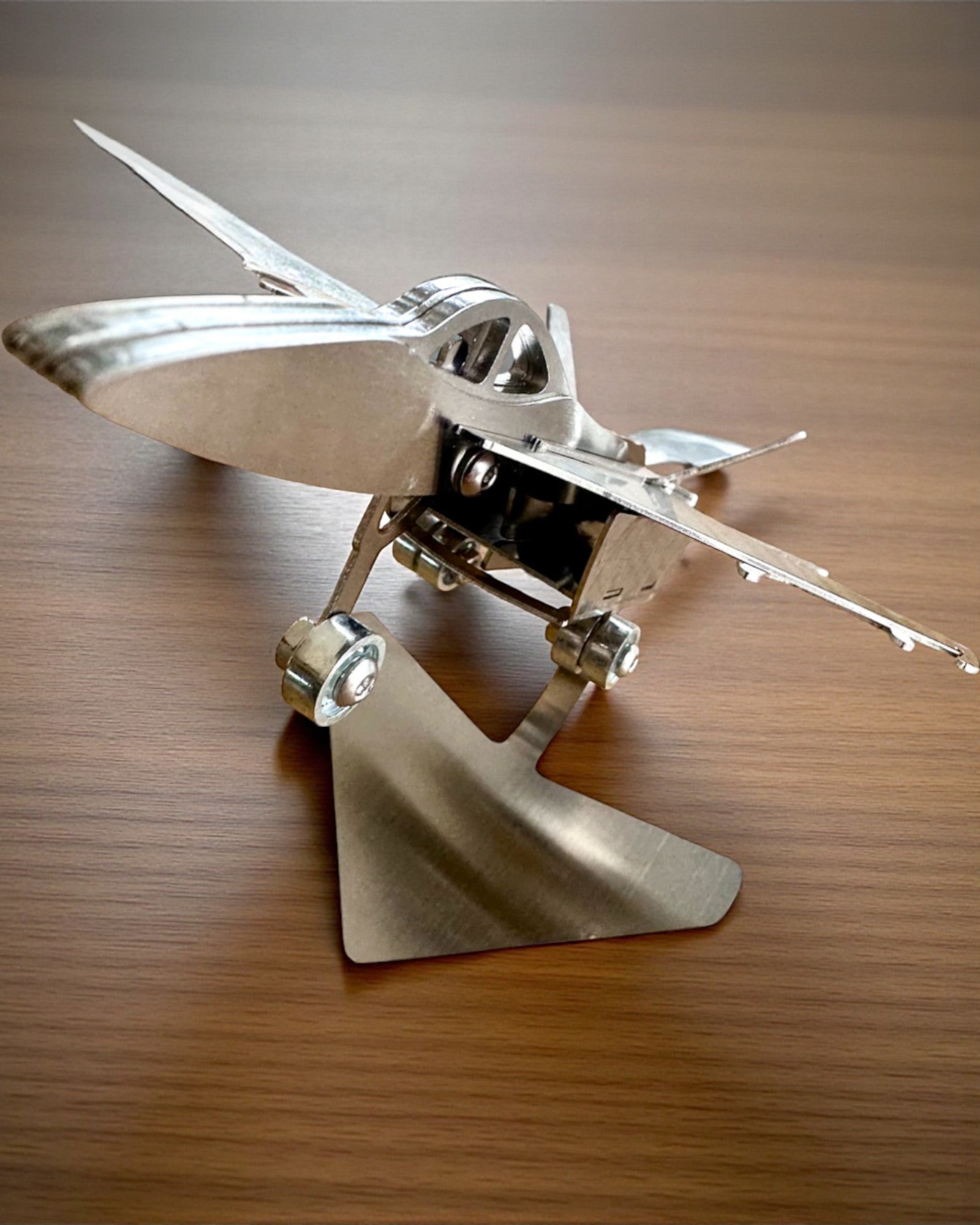 Metal Model of the Fighter "SkyRaptor" – stainless steel, personalized engraving for a gift