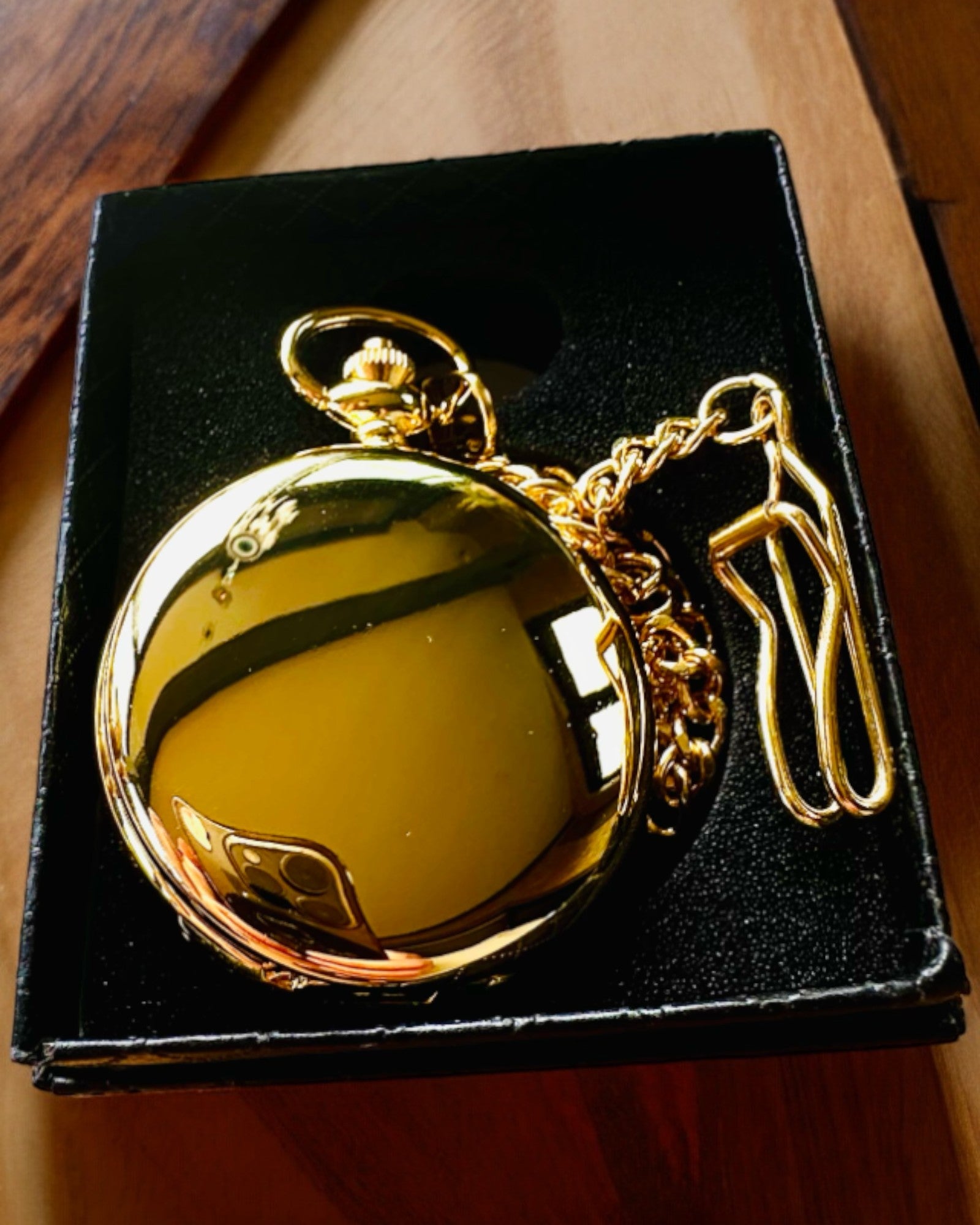 Годинник Кишеньковий Grand Elegance з Подвійною Кришкою, Механічний, Золотий Колір, з гравіюванням на подарунок