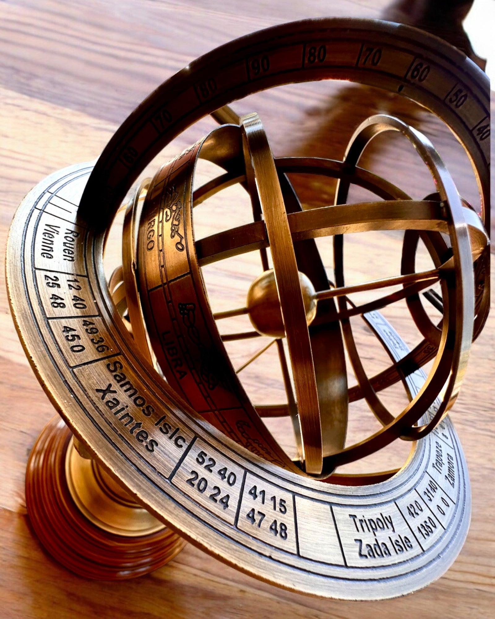 Astrolabium Artis 2 - 30 cm výška, Ručně Vyrobené s Možností Gravírování, dekorace do kanceláře, premium