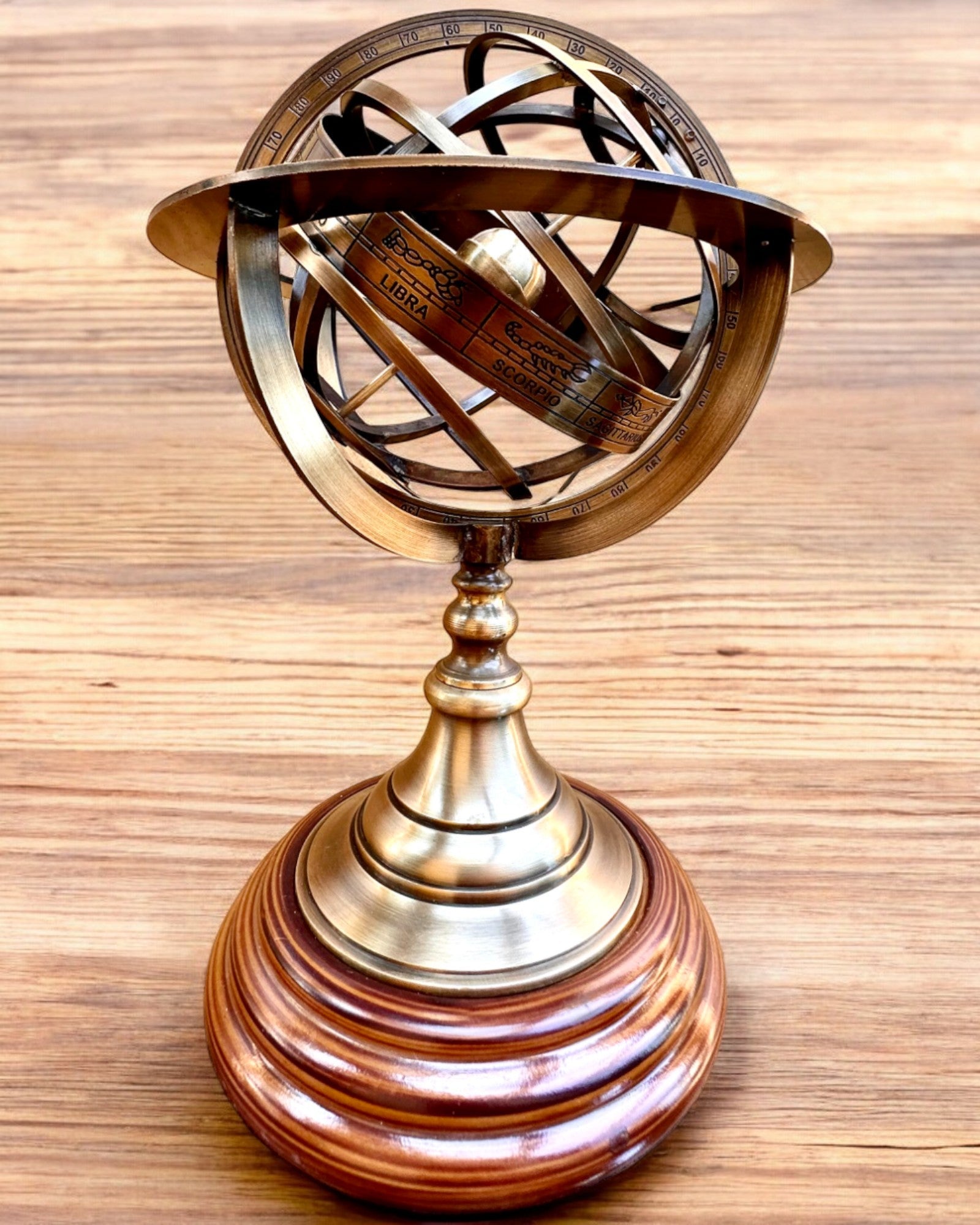 Astrolabium Artis 2 - 30 cm výška, Ručně Vyrobené s Možností Gravírování, dekorace do kanceláře, premium
