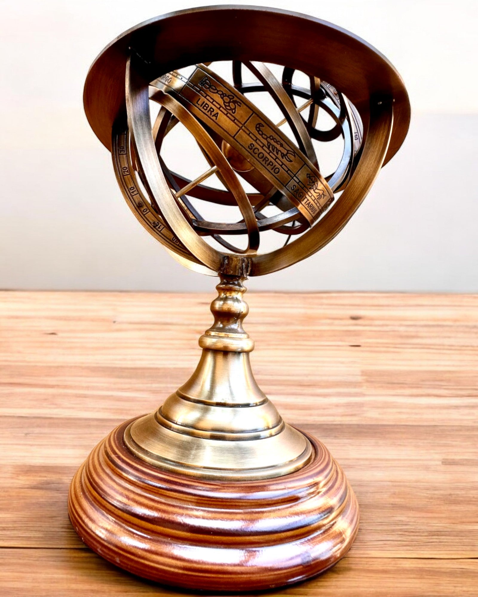 Astrolabium Artis 2 - 30 cm výška, Ručně Vyrobené s Možností Gravírování, dekorace do kanceláře, premium