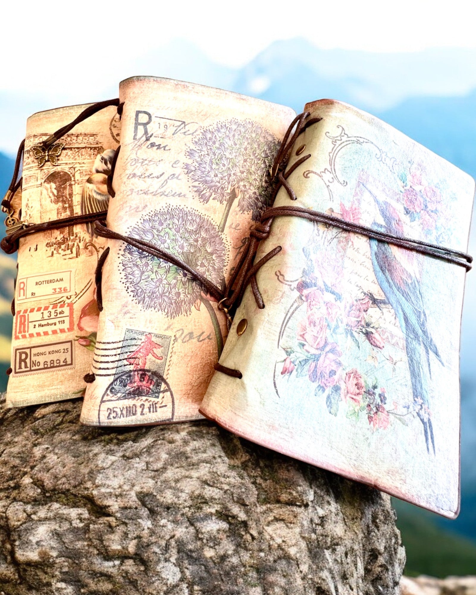 Вінтажний блокнот Memoire з персоналізованим гравіюванням - 3 дизайни на вибір, блокнот на подарунок