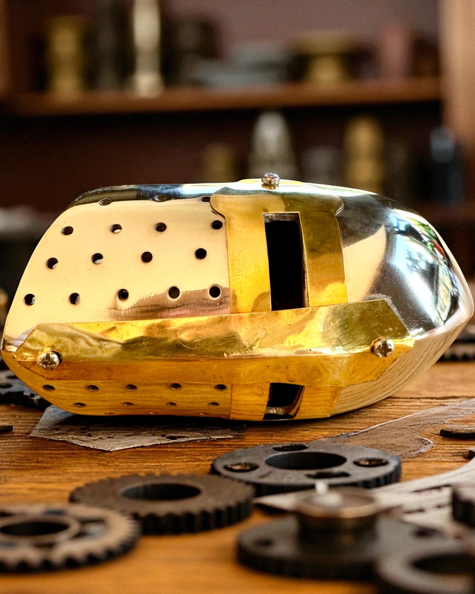 Міні Шолом Лицарський „Guardian” з латуні – ручної роботи, 12 см, можливість персоналізації гравіюванням на подарунок