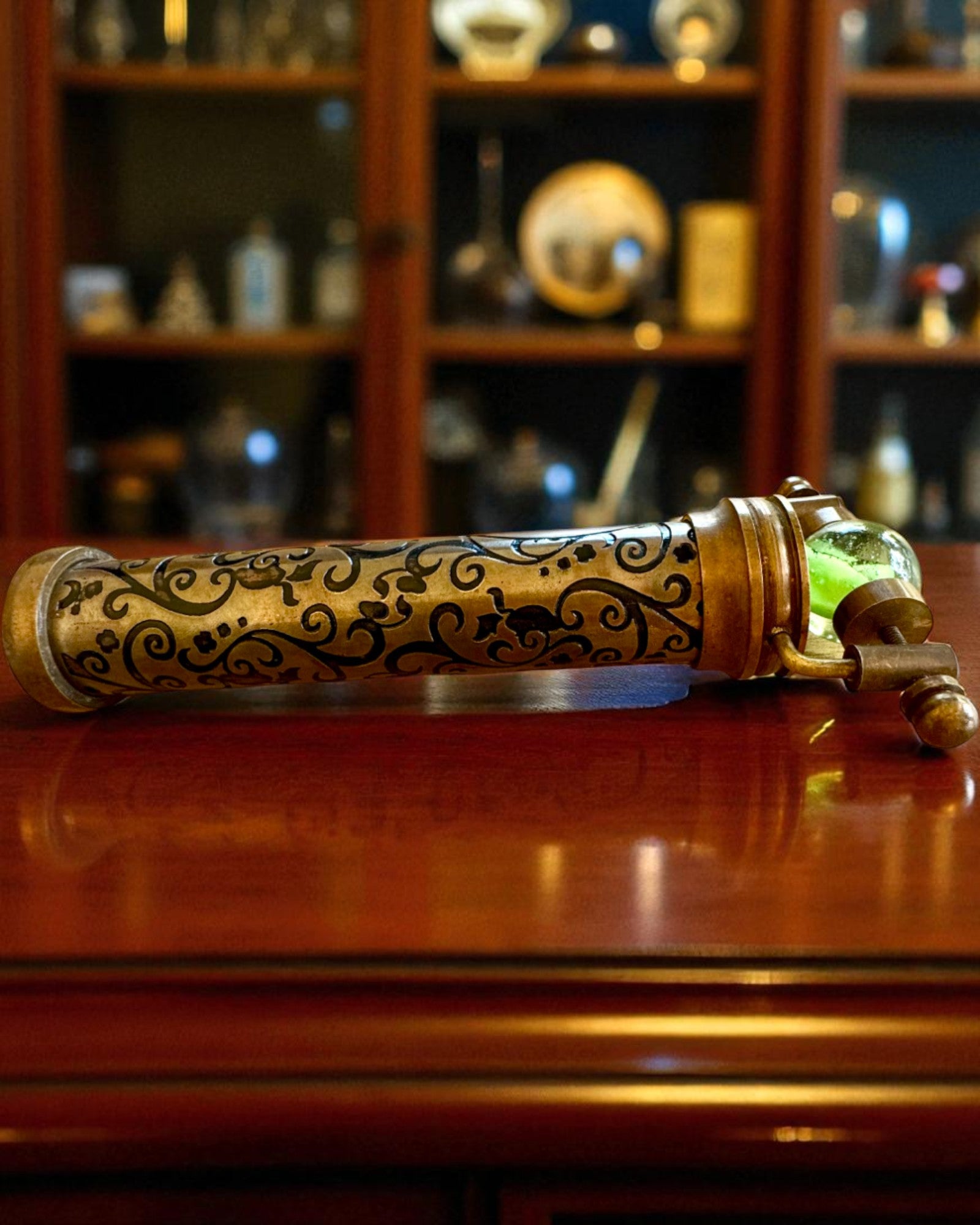 Caleidoscop Vintage „Emerald Dreams”, 15 cm – lucrat manual, cu posibilitatea de personalizare prin gravură, ideal cadou