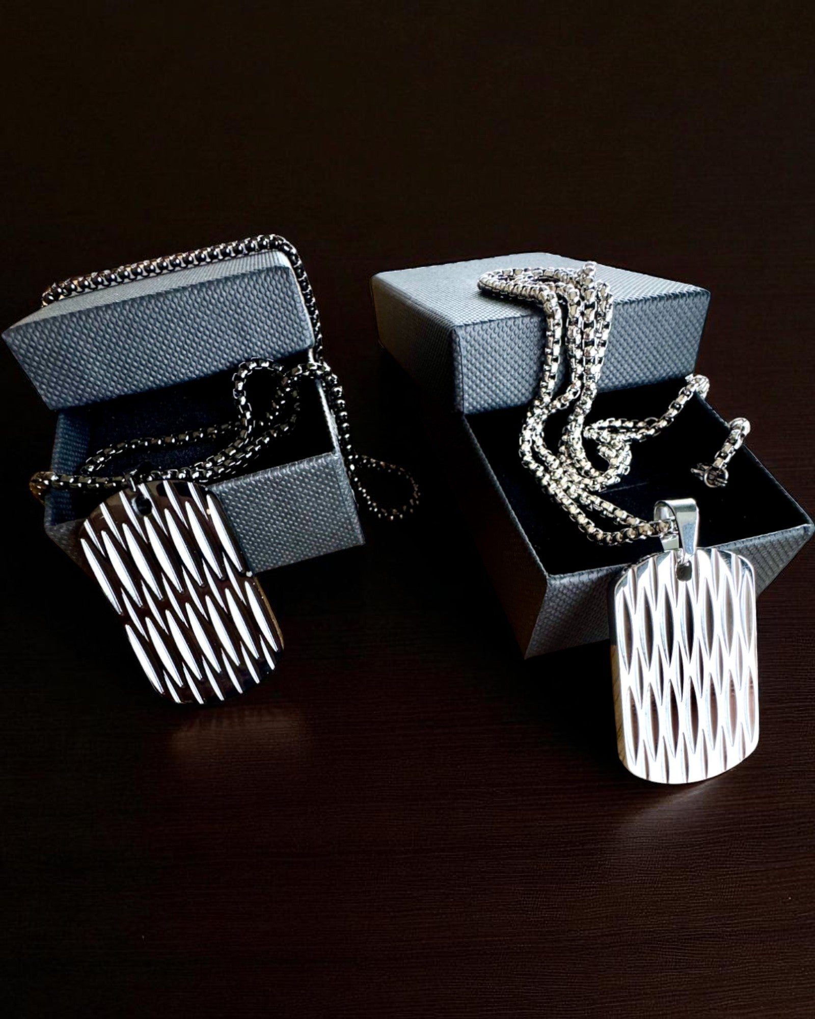 Naszyjnik męski Dog Tag „SteelVision” – stal nierdzewna, 15 wariantów, personalizacja grawerem