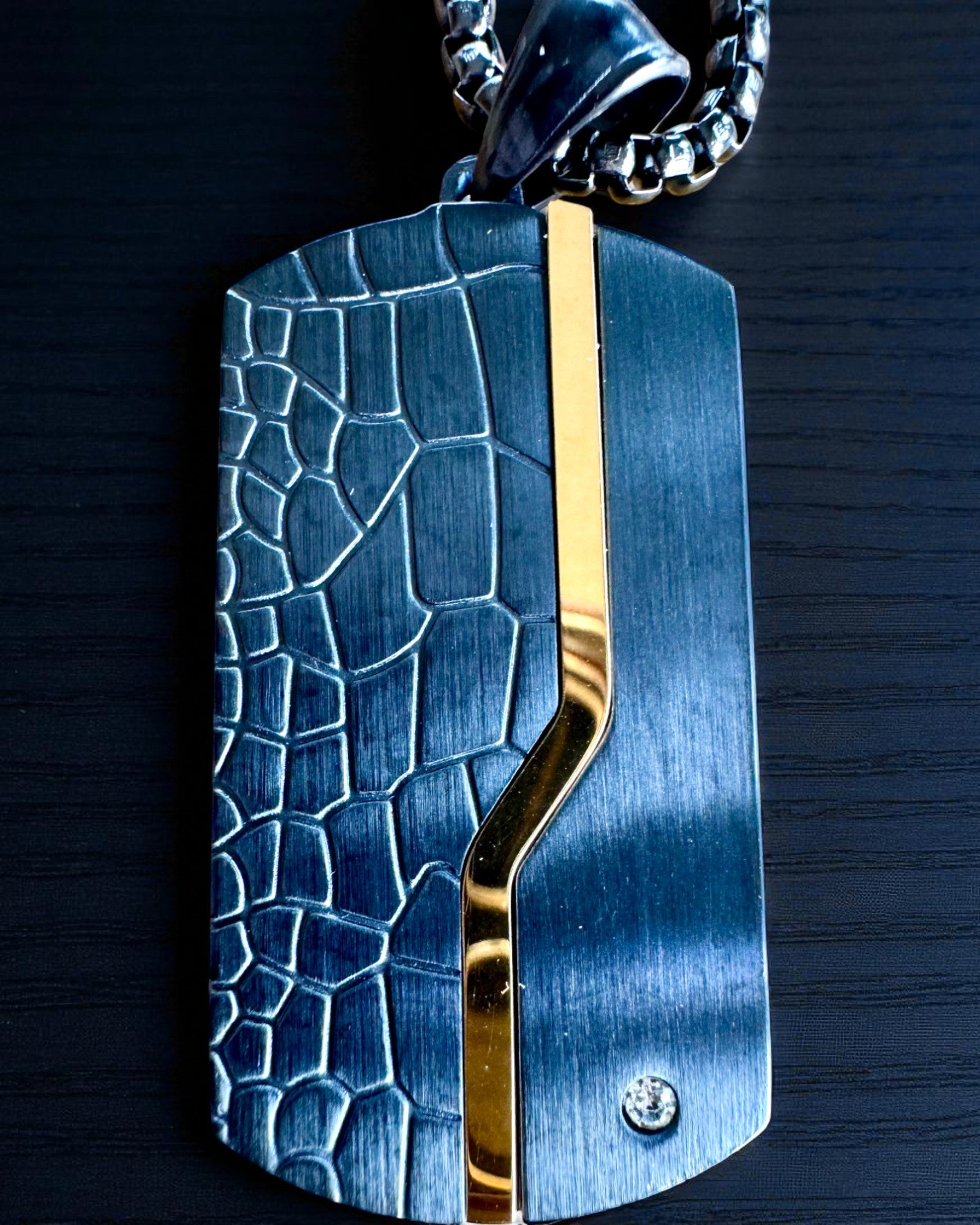 Naszyjnik męski Dog Tag „SteelVision” – stal nierdzewna, 15 wariantów, personalizacja grawerem