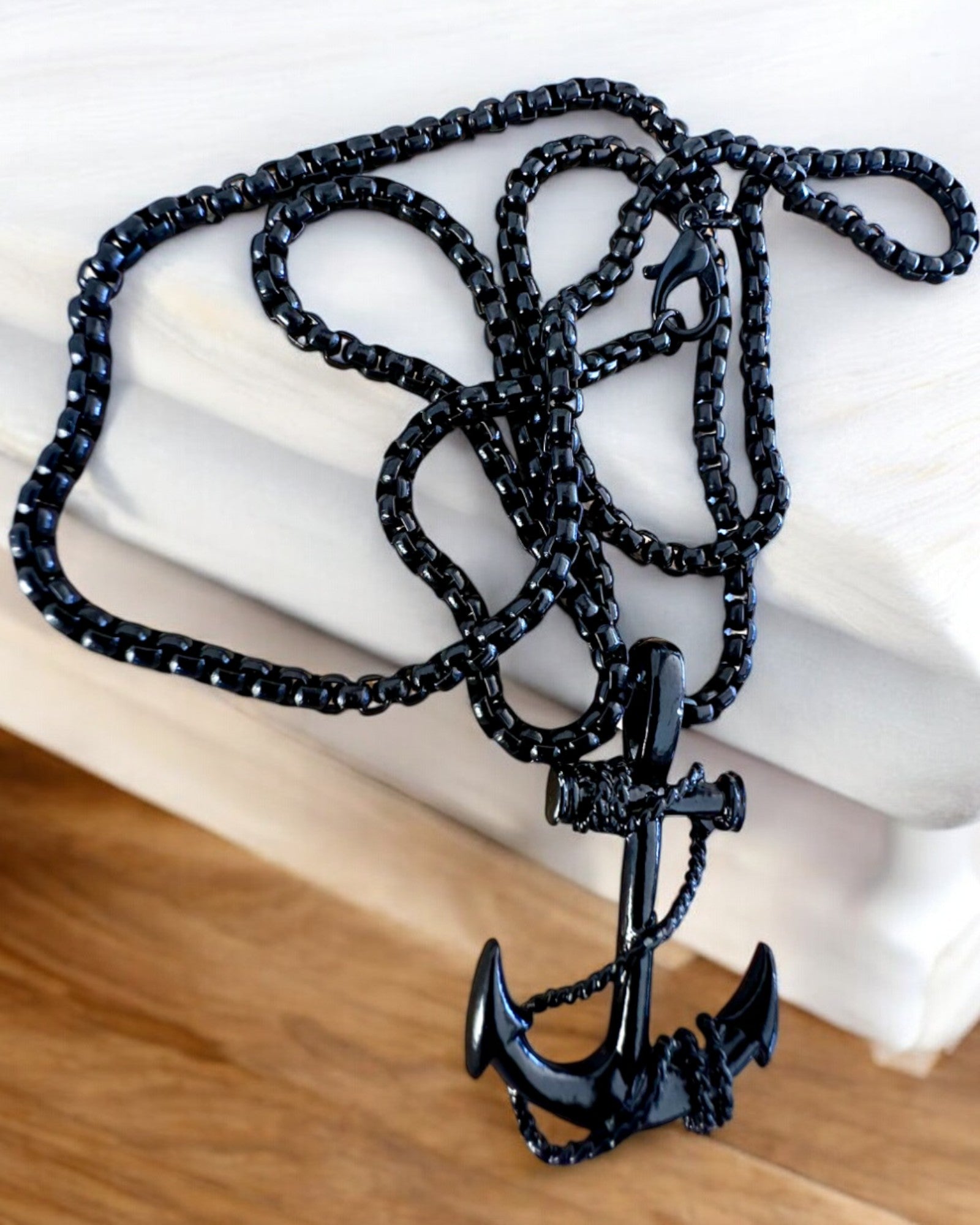 Ancoră a Determinării, Amulet Marin, colier, posibilitate de personalizare cu gravură pentru cadou, 3 variante la alegere