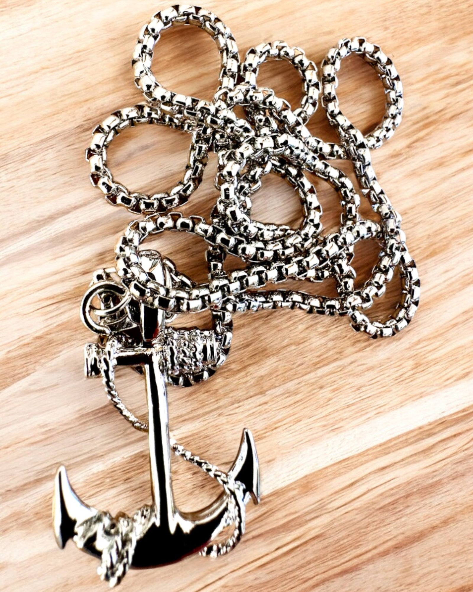 Ancoră a Determinării, Amulet Marin, colier, posibilitate de personalizare cu gravură pentru cadou, 3 variante la alegere