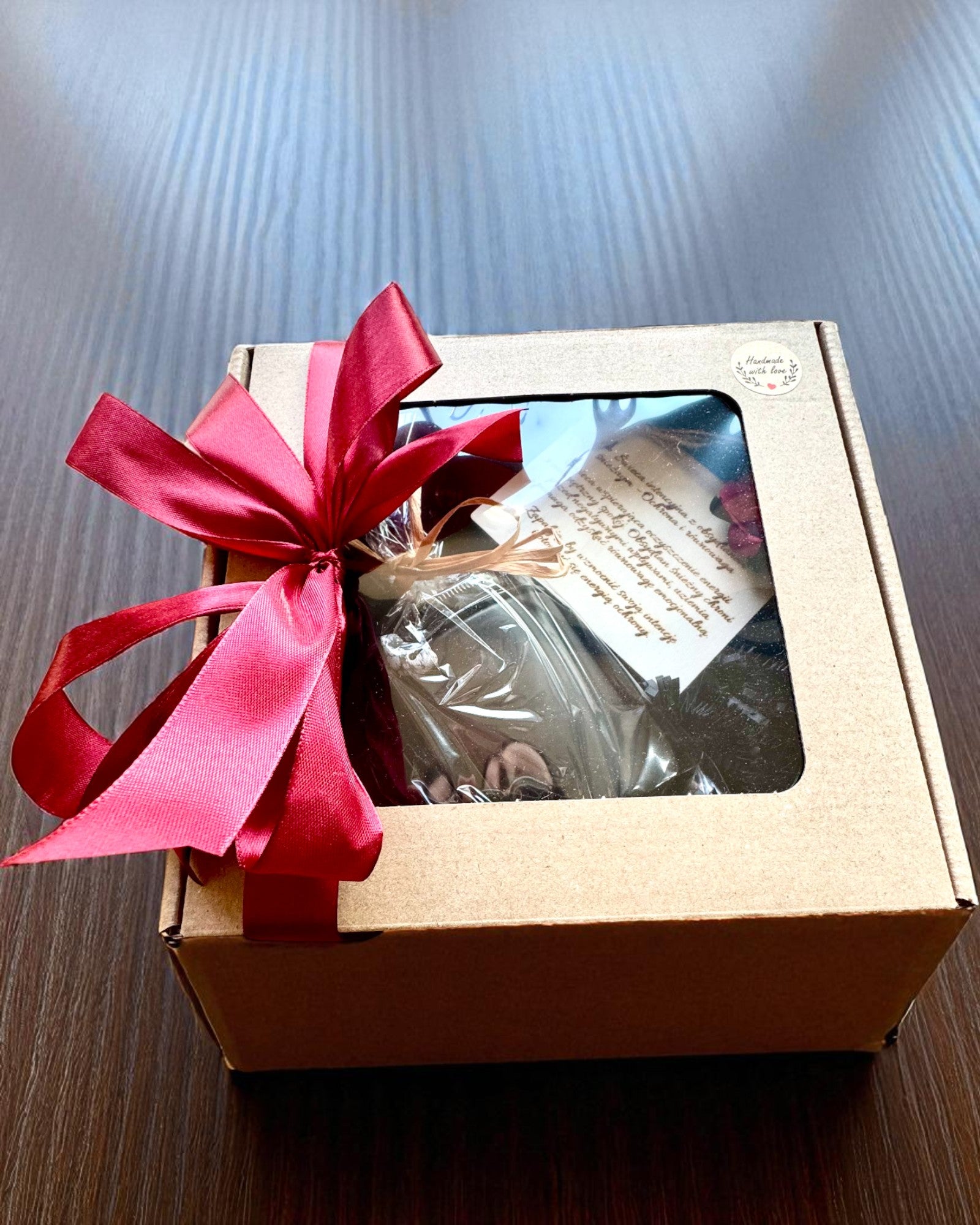 Lumânare din soia pentru intenții Obsidan – încredere în sine și forță interioară, 250 ml, posibilitate de personalizare pentru cadou