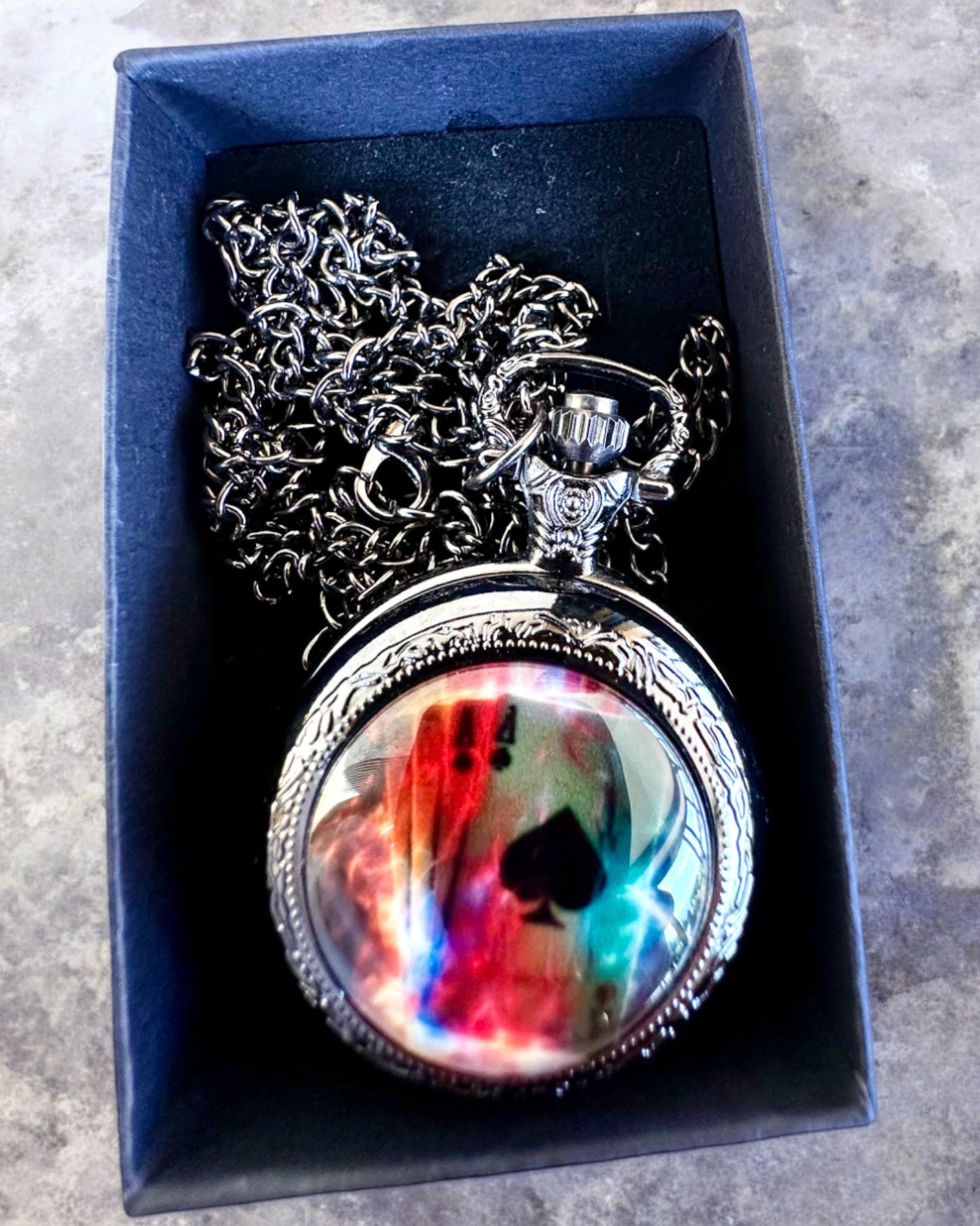 Ceas de buzunar „Magiczna Talia” - Accesoriu elegant din oțel inoxidabil, personalizare cu gravură pentru cadou