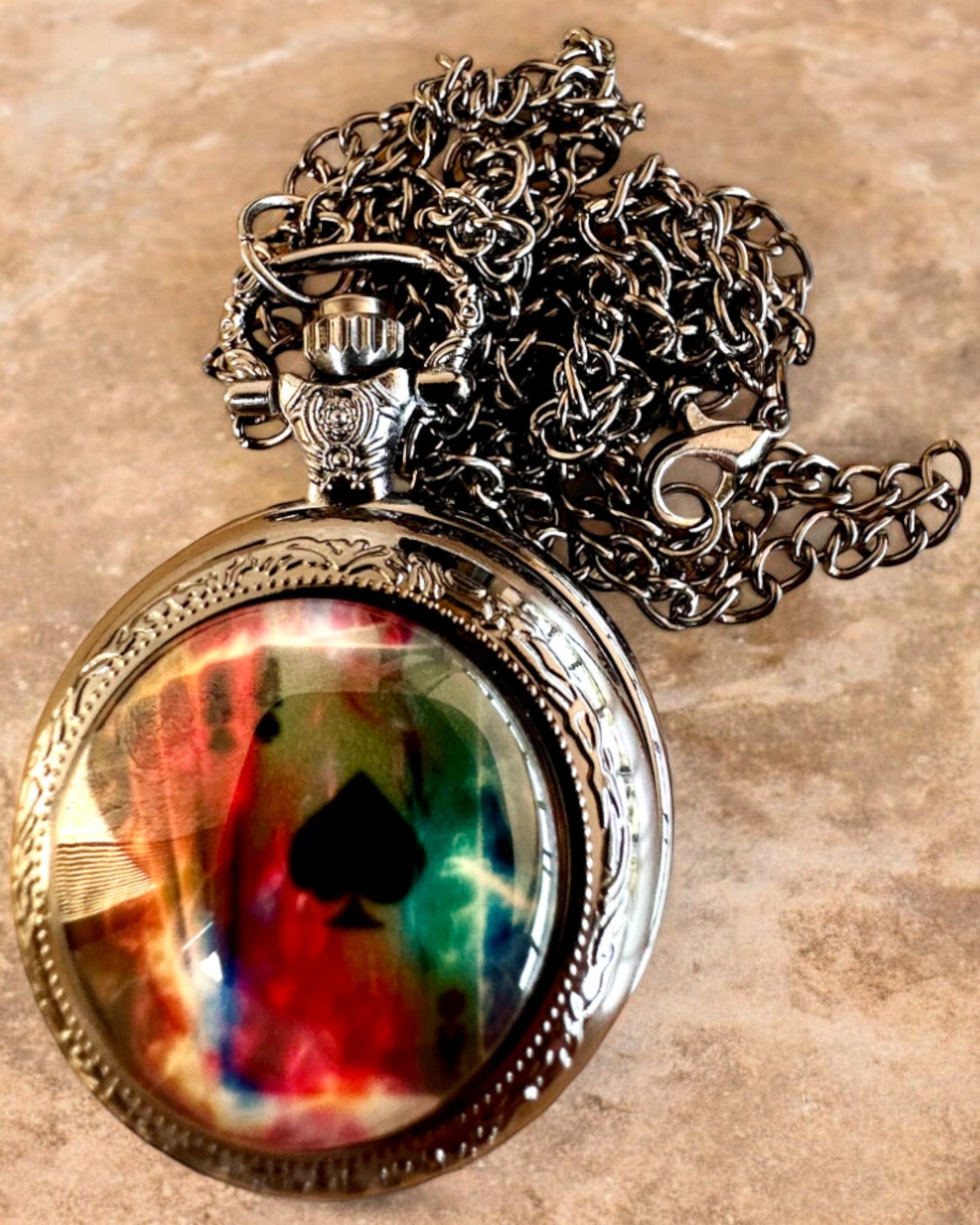 Ceas de buzunar „Magiczna Talia” - Accesoriu elegant din oțel inoxidabil, personalizare cu gravură pentru cadou