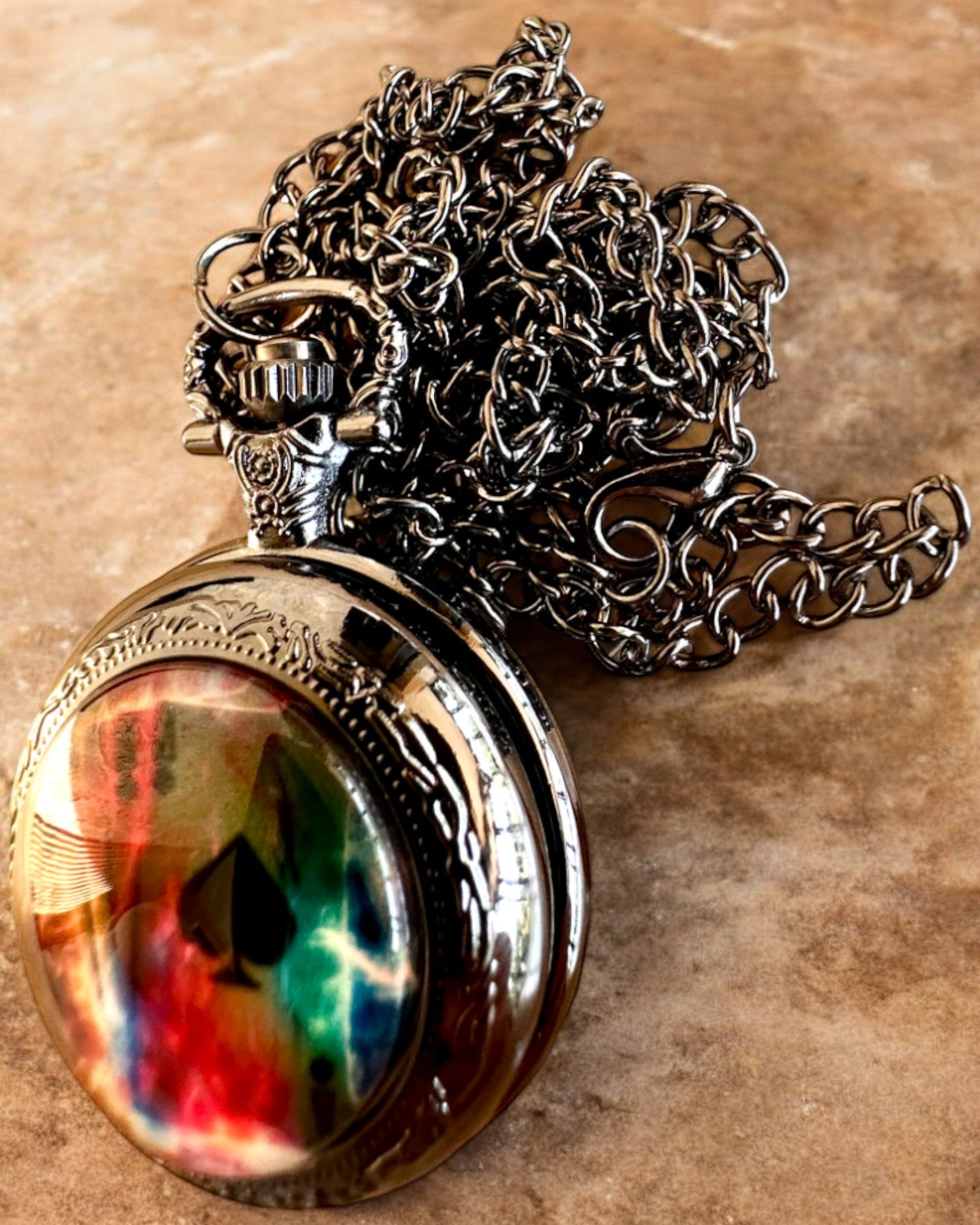 Ceas de buzunar „Magiczna Talia” - Accesoriu elegant din oțel inoxidabil, personalizare cu gravură pentru cadou