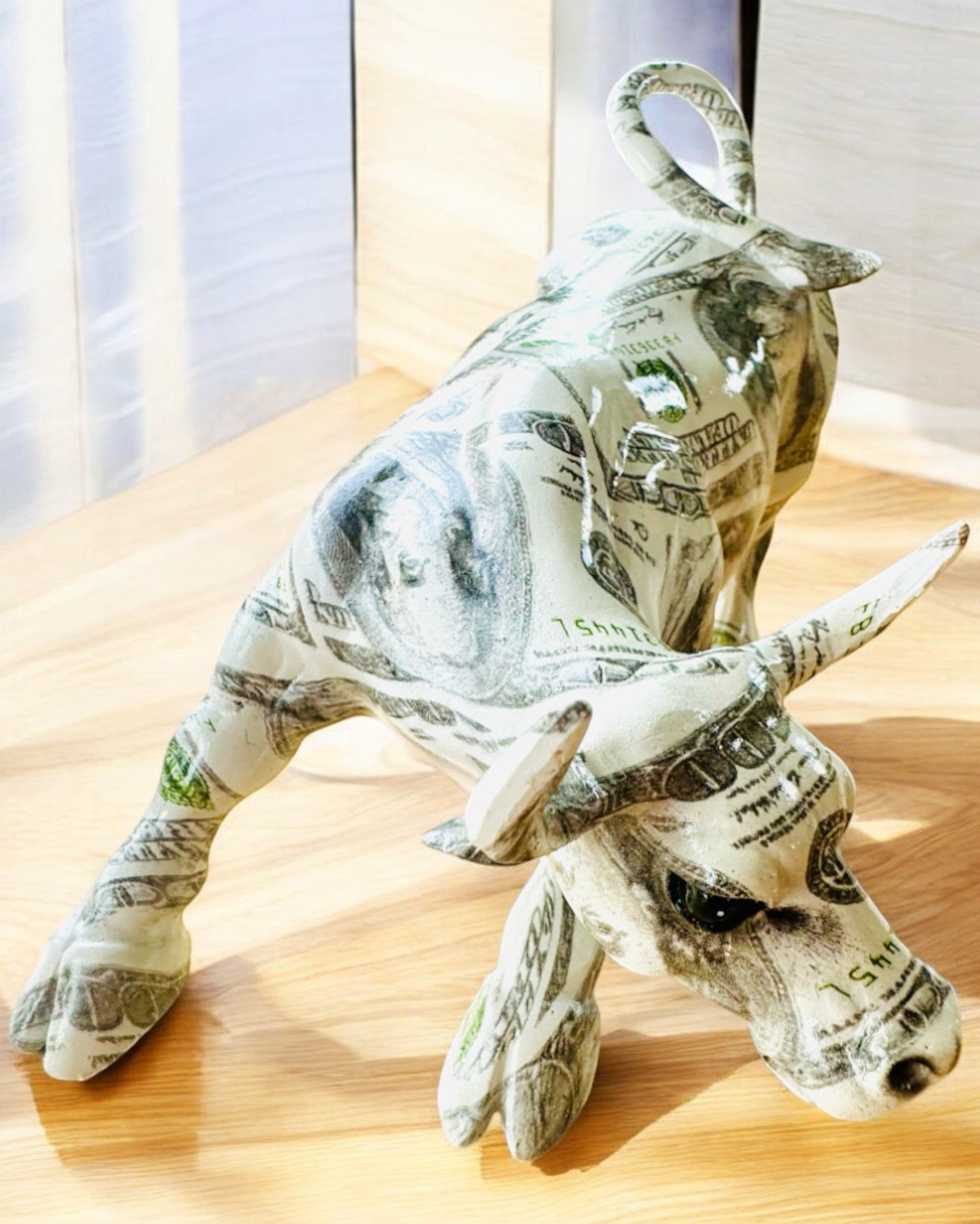 Decorative Bull Sculpture "BullArt" – Unique Art with Engraving Option - 4 Color Variants, for Personalized Gift