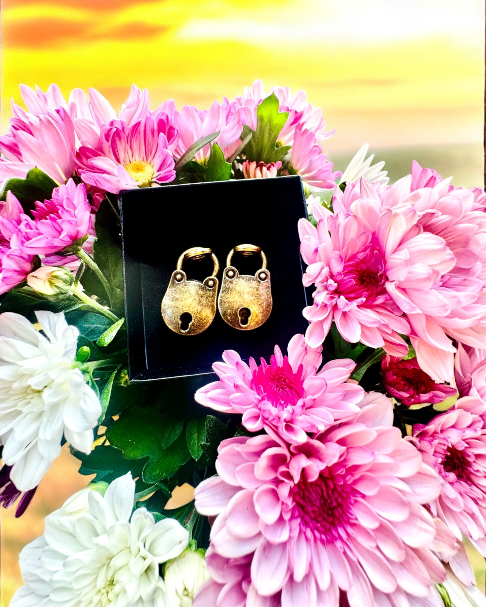 Мініатюрні Замочки Кохання - Набір з 2 Гравірованих Ретро Замочків, персоналізація на подарунок