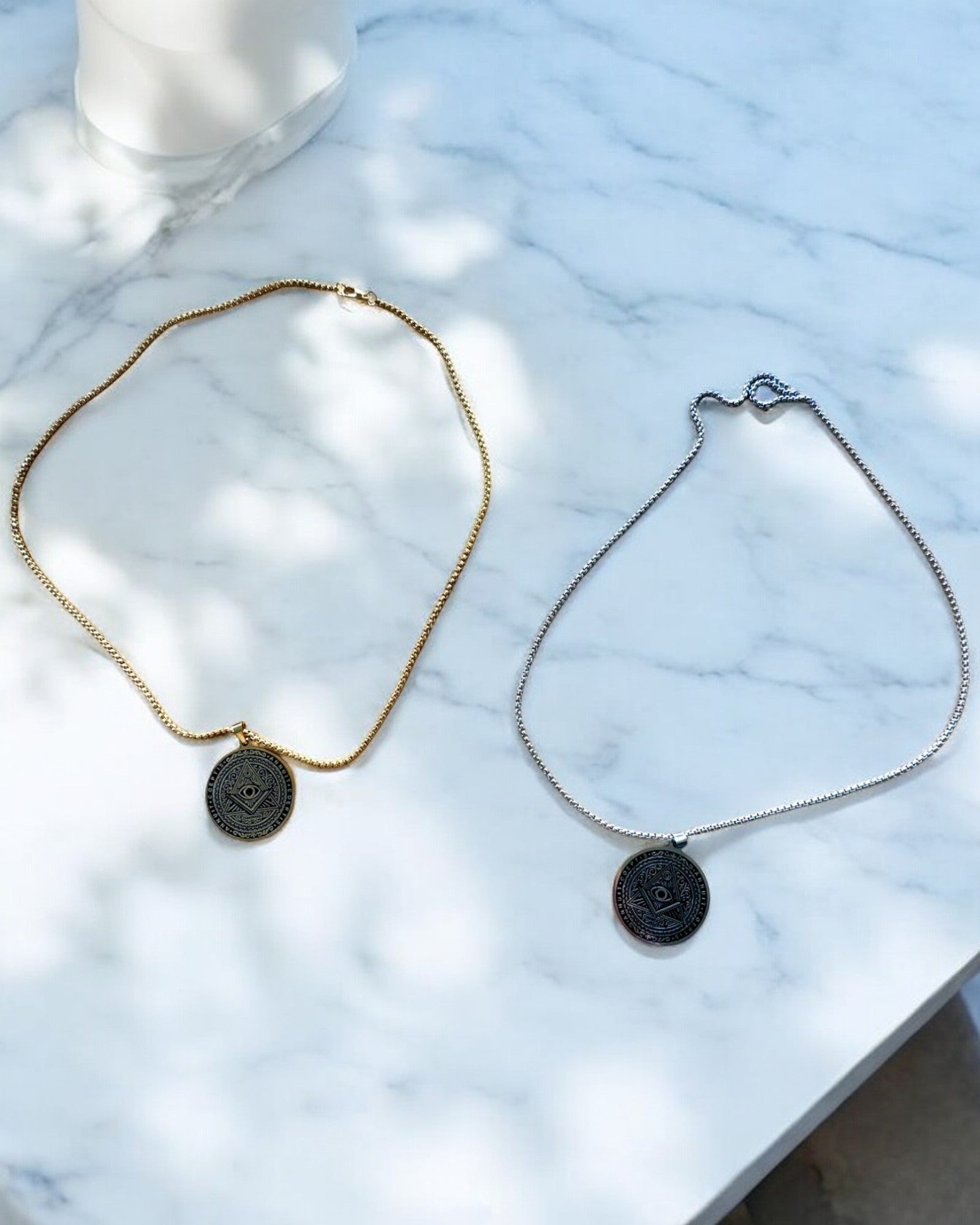 Amulet of Mysterious Power - Necklace with Engraving, 2 color variants to choose from