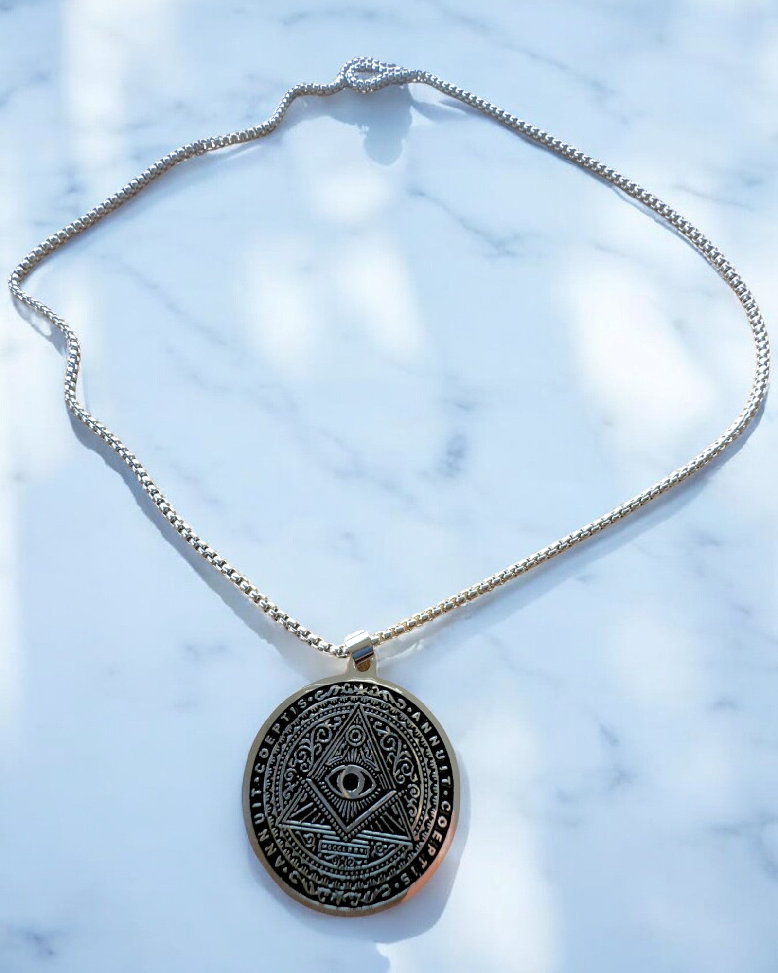 Amulet of Mysterious Power - Necklace with Engraving, 2 color variants to choose from