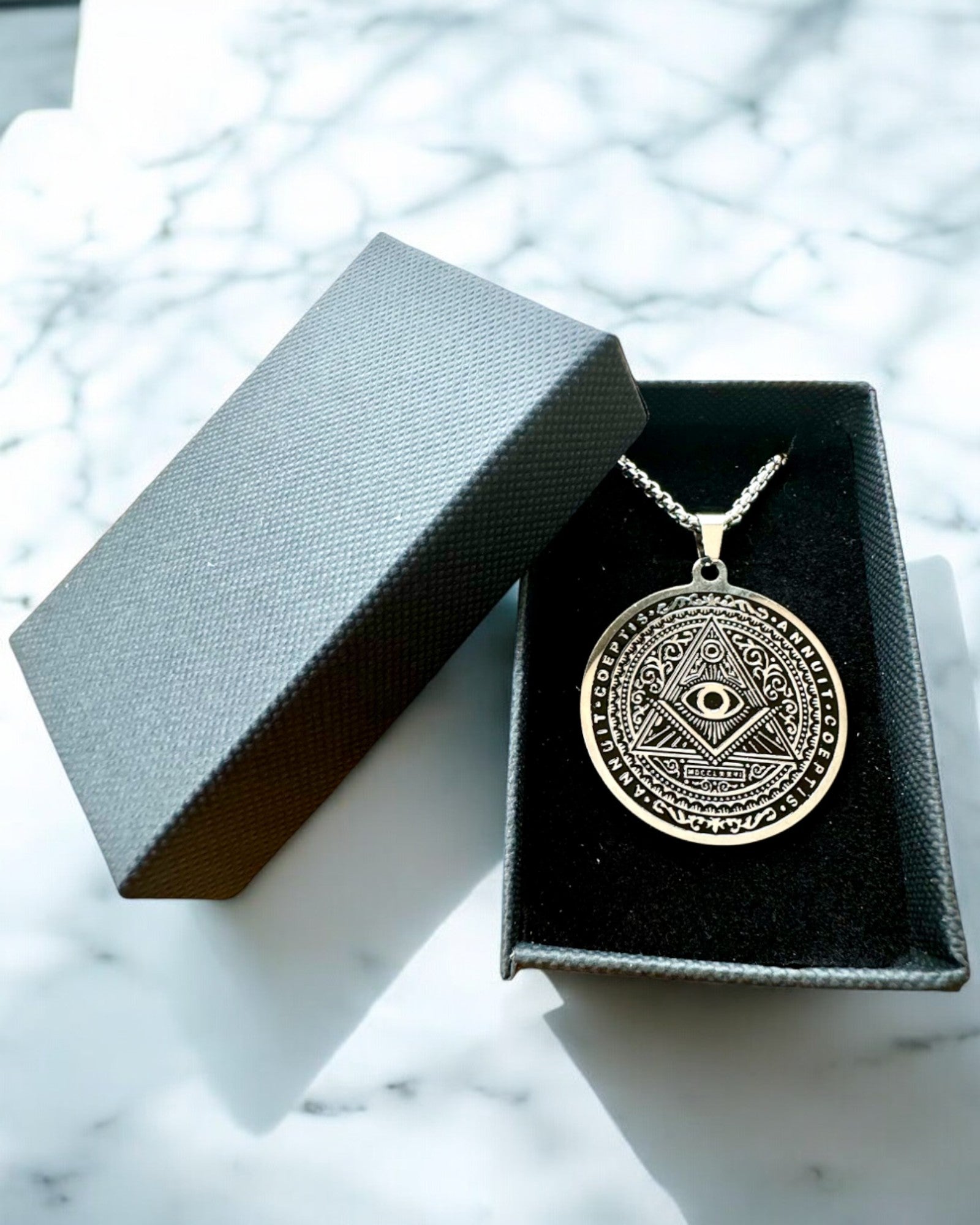 Amulet of Mysterious Power - Necklace with Engraving, 2 color variants to choose from