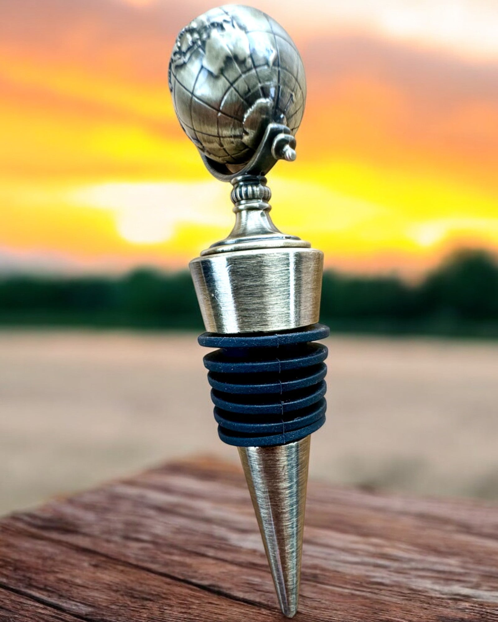 GloboStop - Zátka na víno s gravírováním, možnost personalizace gravírováním jako dárek