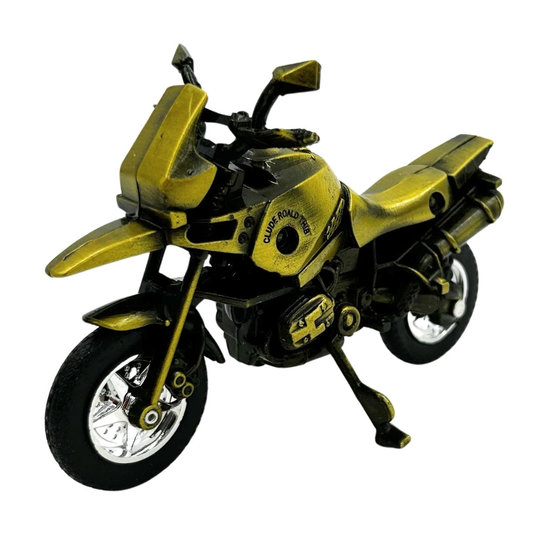 Model Motocyklu Metalowego HJ1 w Ciemnozielonym Kolorze z Możliwością Personalizacji Grawerem