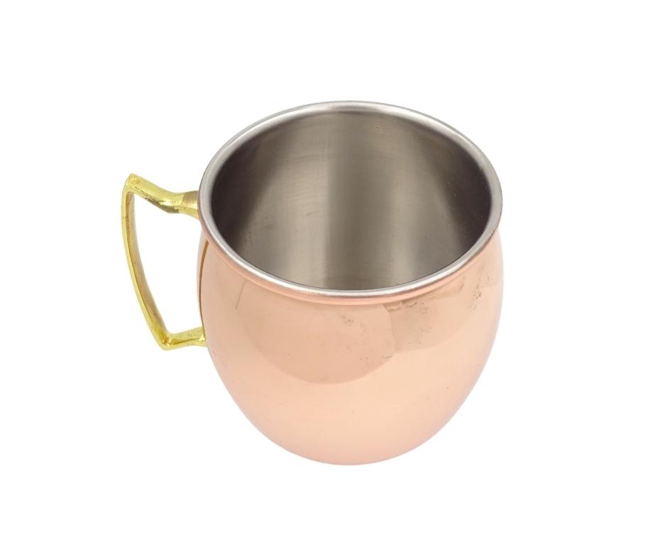 Miedziany Kubek ze Stali Nierdzewnej 304 500ml z Możliwością Personalizacji Grawerem - Idealny na Prezent - Wysokość 13,5 cm, Kolor Miedziany, Model MM7012