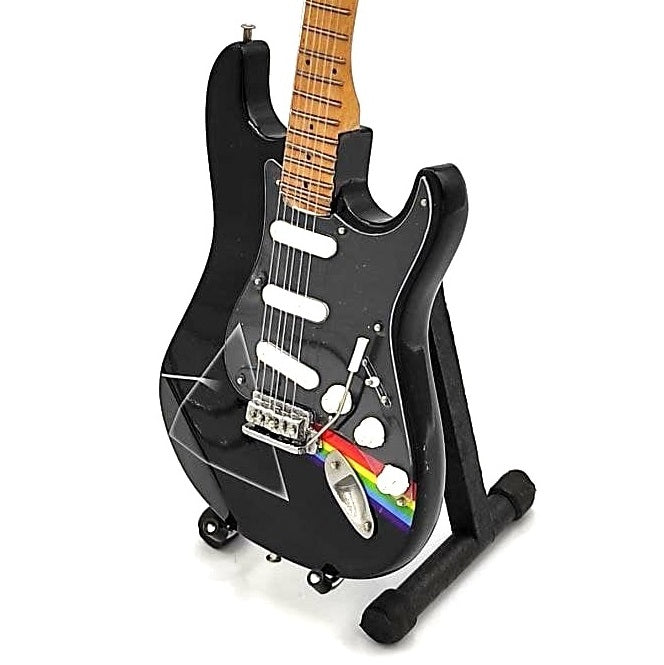 Pink Floyd mini guitar made of mahogany wood, handmade, 27.5 cm, customizable engraving option, perfect gift for music fans
