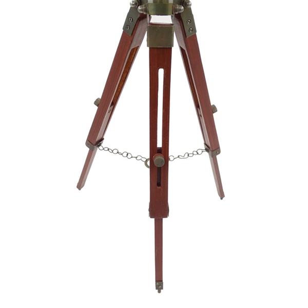 Elegancki Globus Kolonialny na Drewnianym Trójnogu NC2140 z Regulowaną Wysokością do 78 cm, Laminowaną Mapą w Odcieniach Bieli i Brązu, Idealny na Prezent z Możliwością Personalizacji Grawerem