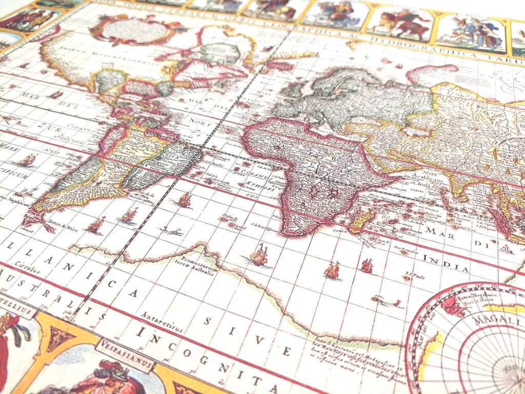 Mapa světa Piscator 1652 s možností personalizace gravírováním