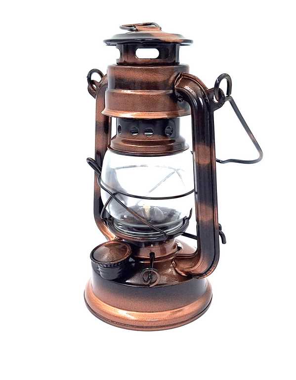 Stylowa Lampa Naftowa Żeglarska Retro DT245F z Możliwością Personalizacji Grawerem, Idealna na Prezent, Wykonana z Szkła i Blachy, Wysokość 19 cm, Marynistyczny Design