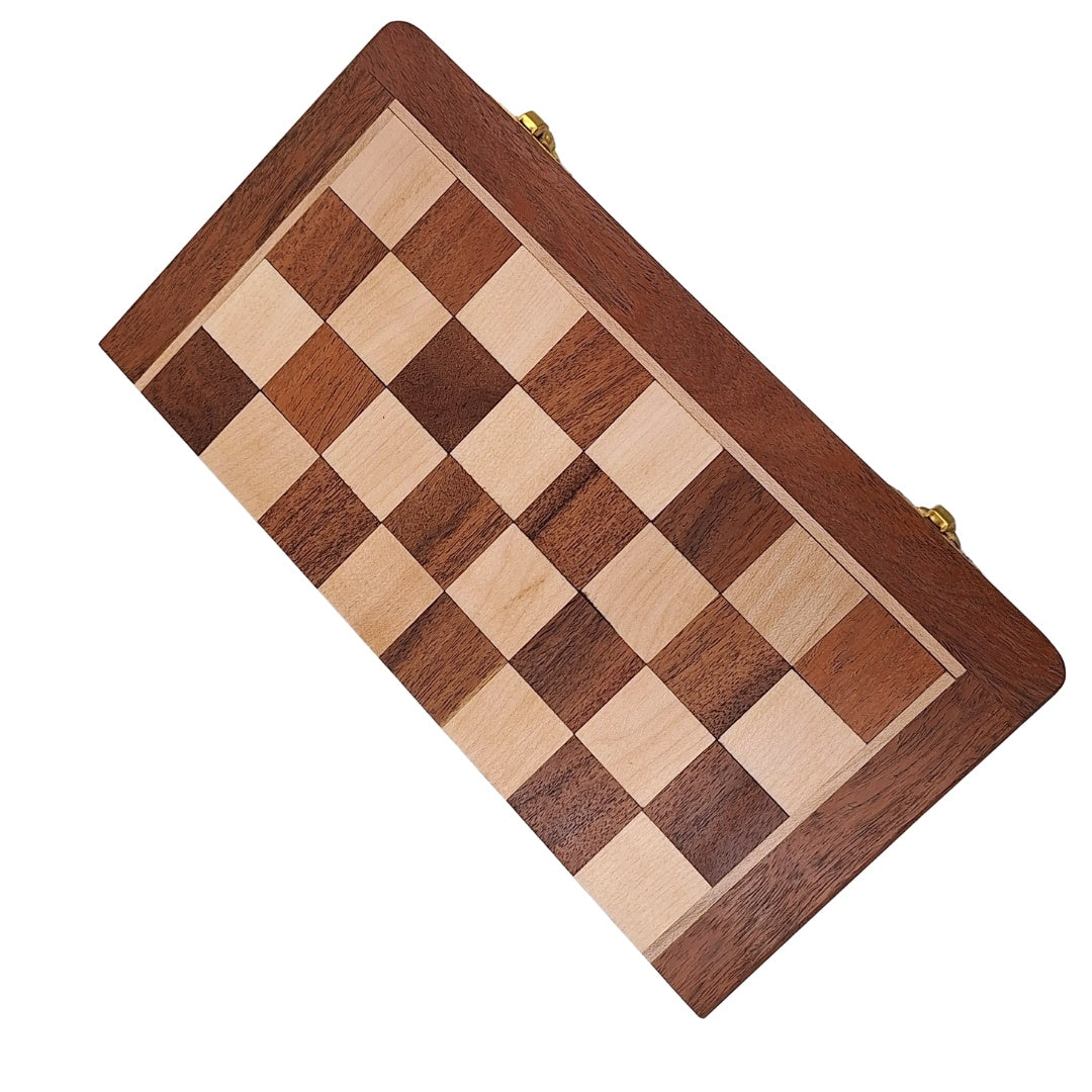 Szachy Drewniane Magnetyczne 30x30cm Składane G614 z Grawerem