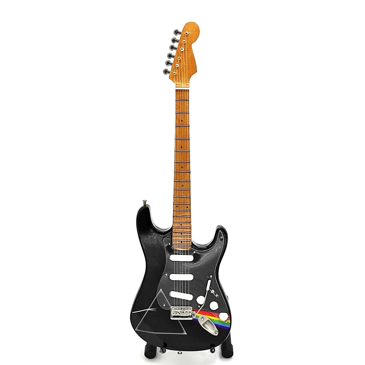 Pink Floyd mini guitar made of mahogany wood, handmade, 27.5 cm, customizable engraving option, perfect gift for music fans