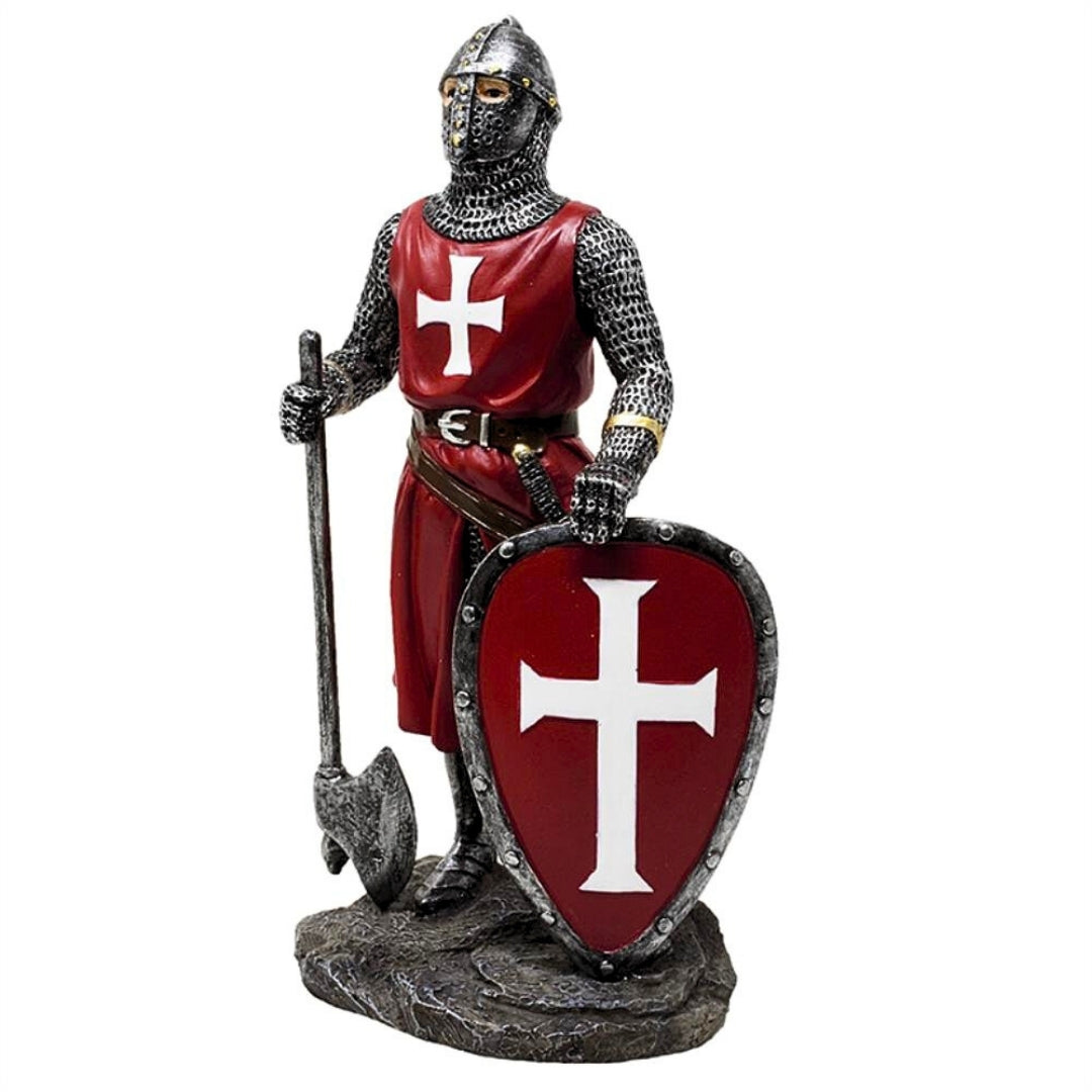 Figurka křižáckého rytíře 18,5 cm z polyresinu s možností personalizace gravírováním