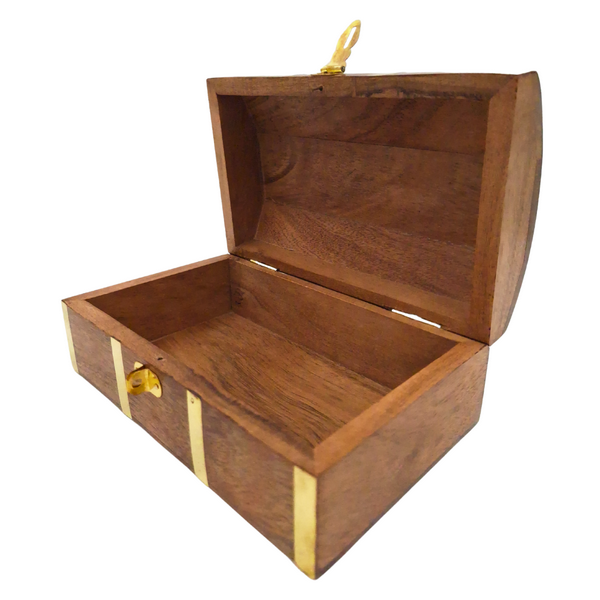 Szkatułka Drewniana Marynistyczna Vintage DNU-020 z Mosiężnym Motywem Kotwicy, Personalizowany Grawer, Idealna na Prezent dla Miłośników Morza, Wymiary 18,4 × 12,7 × 7,6 cm