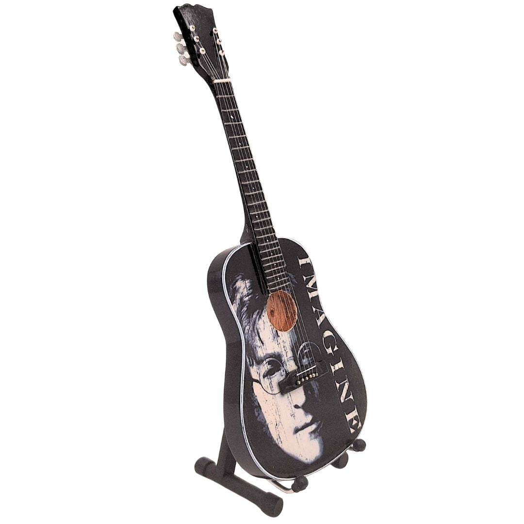 Mini Gitara Dekoracyjna Johna Lennona The Beatles 24 cm z Personalizowanym Grawerem