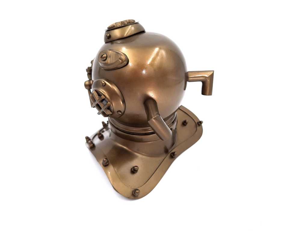 Złoty hełm nurka US Navy NC2084B z mosiądzu z możliwością personalizacji grawerem