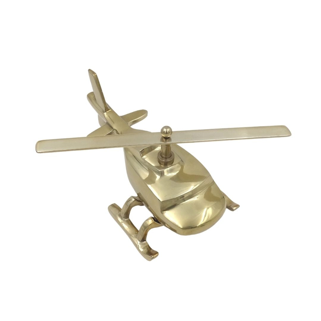 Model metalic de elicopter, cu posibilitate de personalizare prin gravură – auriu, 32 cm