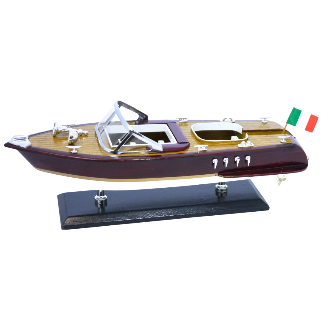 Reeva motorboat wooden model 35x11x13 cm