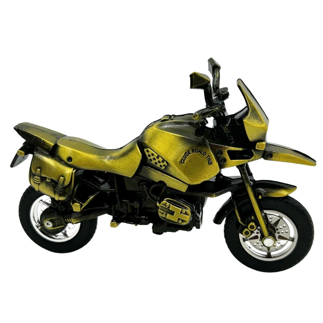 Model Motocyklu Metalowego HJ1 w Ciemnozielonym Kolorze z Możliwością Personalizacji Grawerem