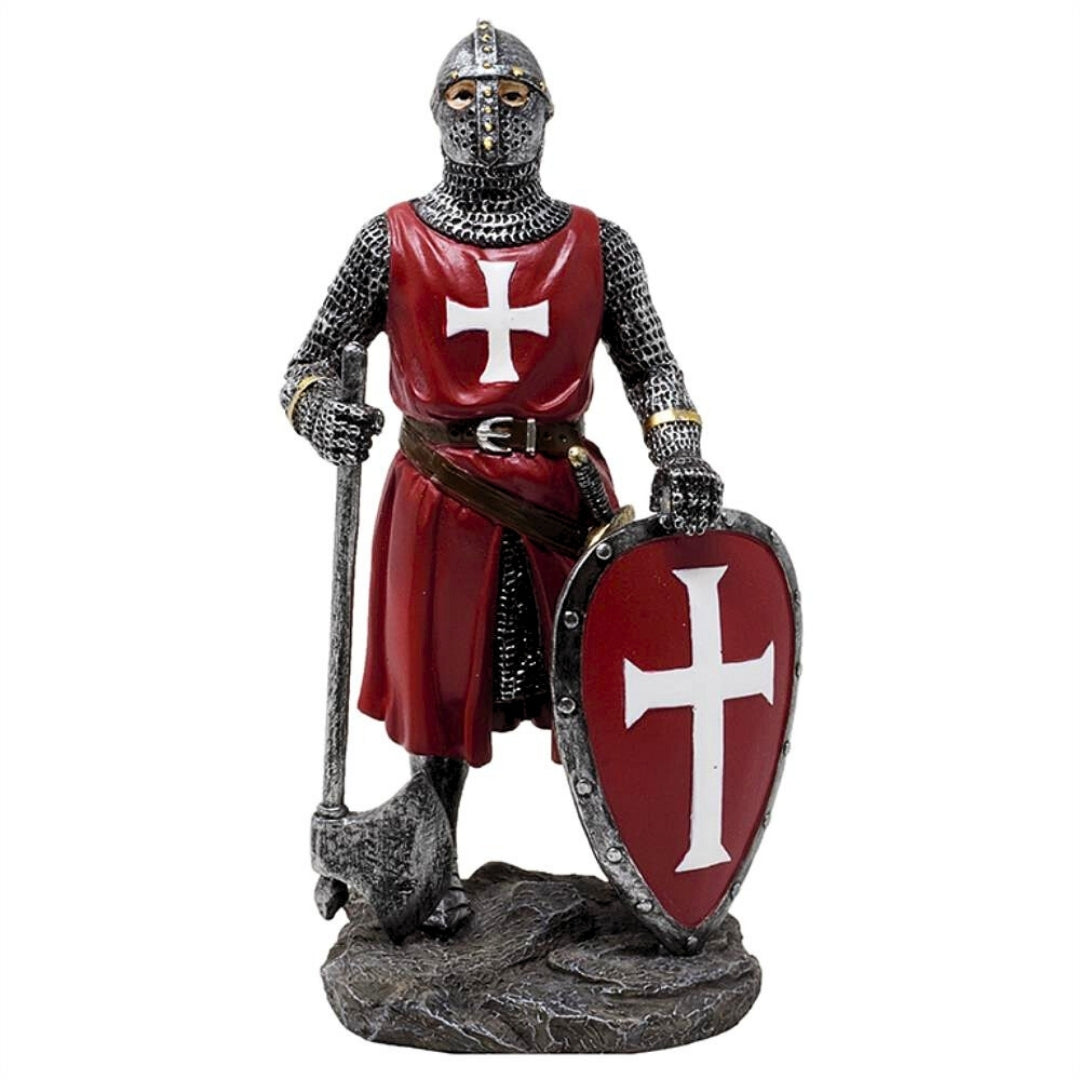 Figurka křižáckého rytíře 18,5 cm z polyresinu s možností personalizace gravírováním