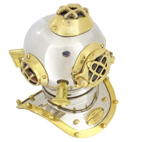 Brass US Navy Mark IV diver's helmet – nautical decoration - DH93