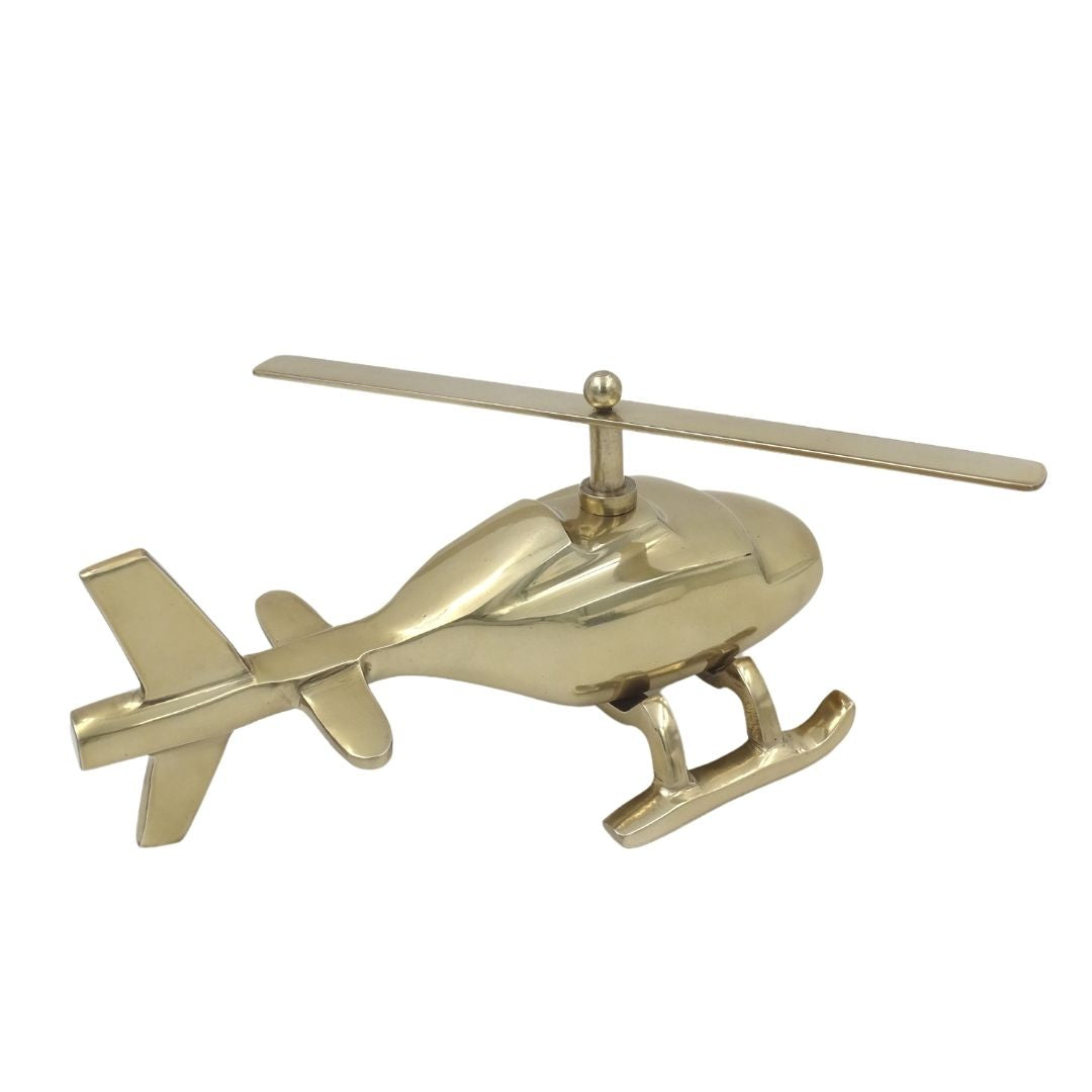 Model metalic de elicopter, cu posibilitate de personalizare prin gravură – auriu, 32 cm