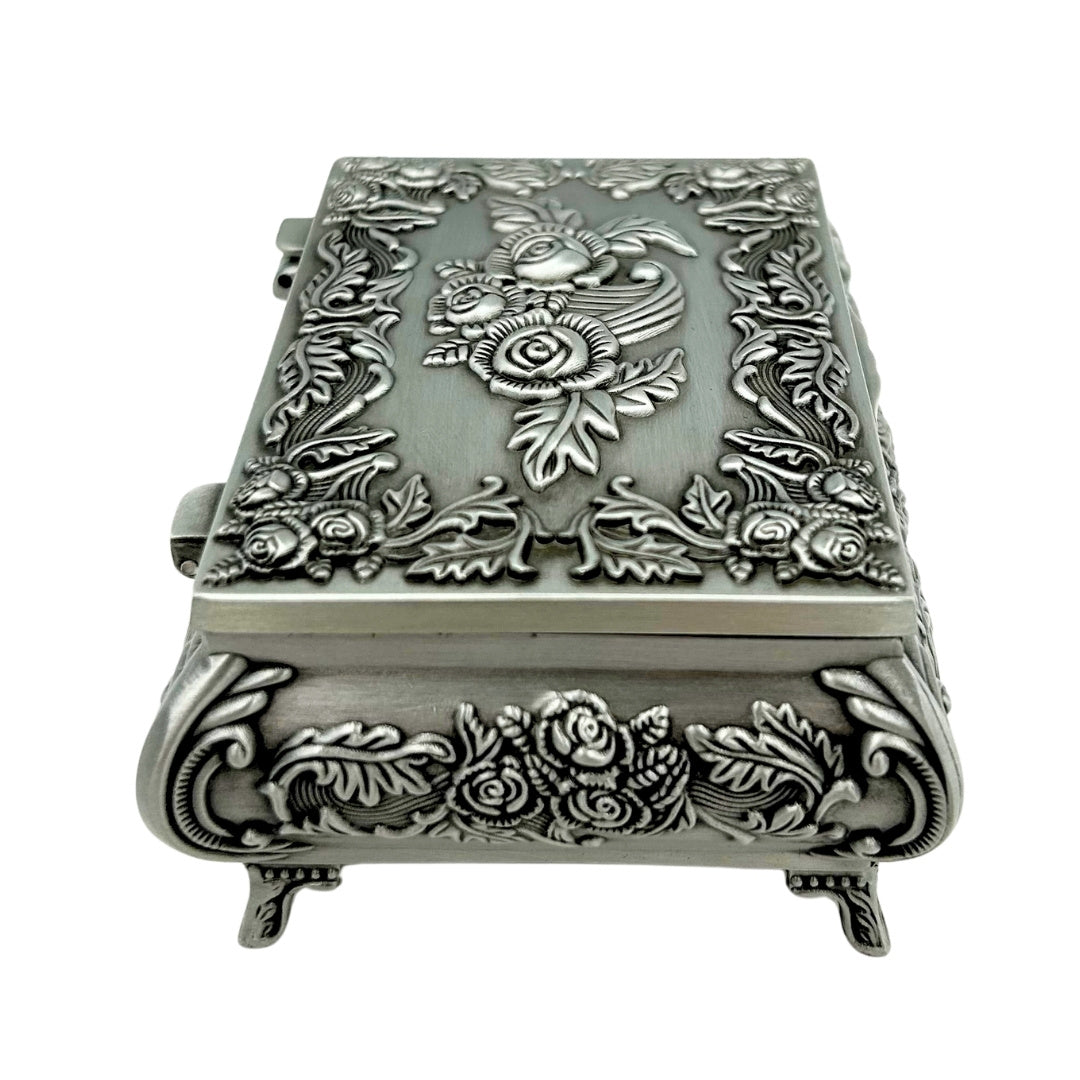 Decorative Metal Jewelry Box 2075 with Engraving
