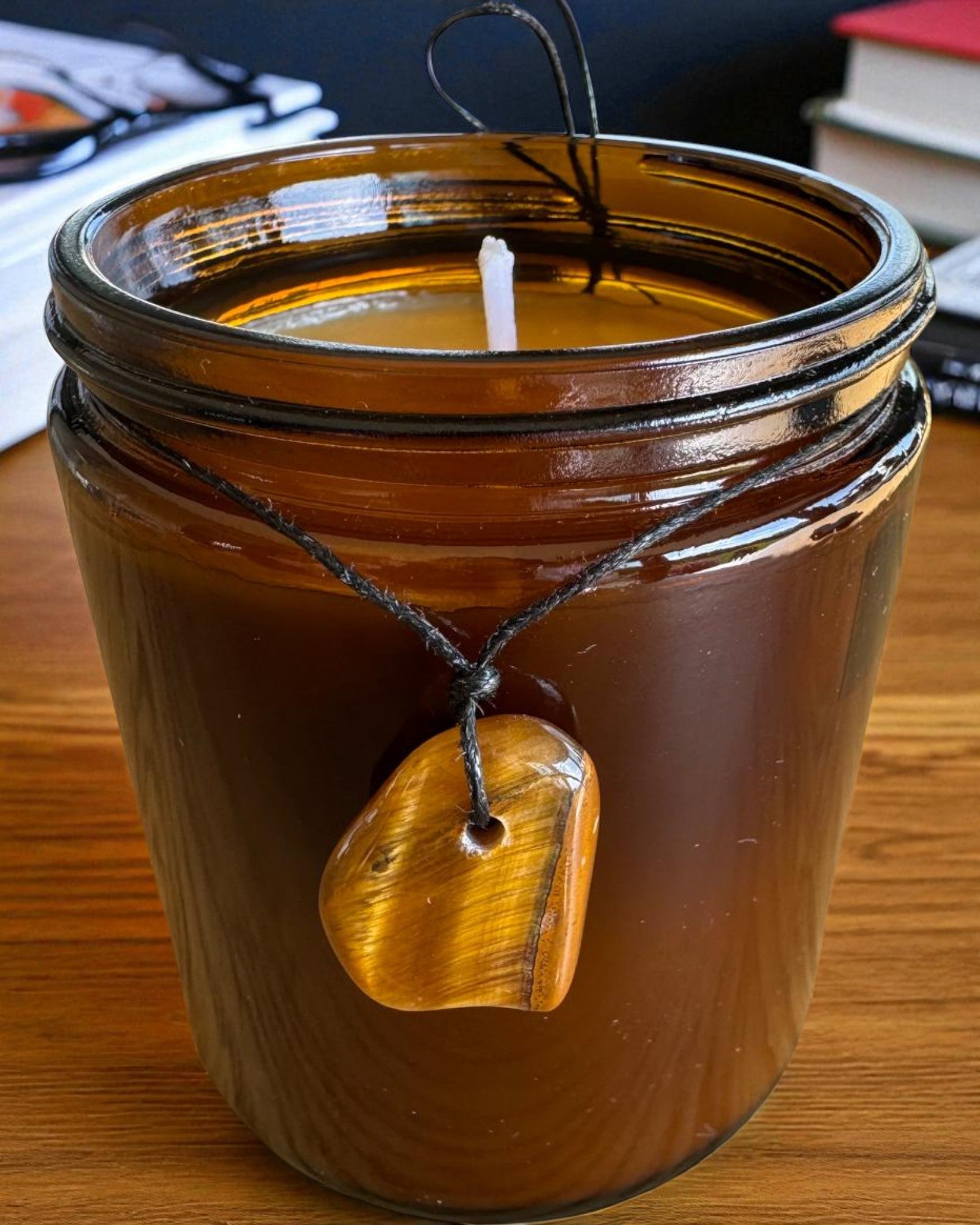 Intentional Candle Tiger Power – Confidence and Prosperity, 250 ml, option to personalize the lid for a gift