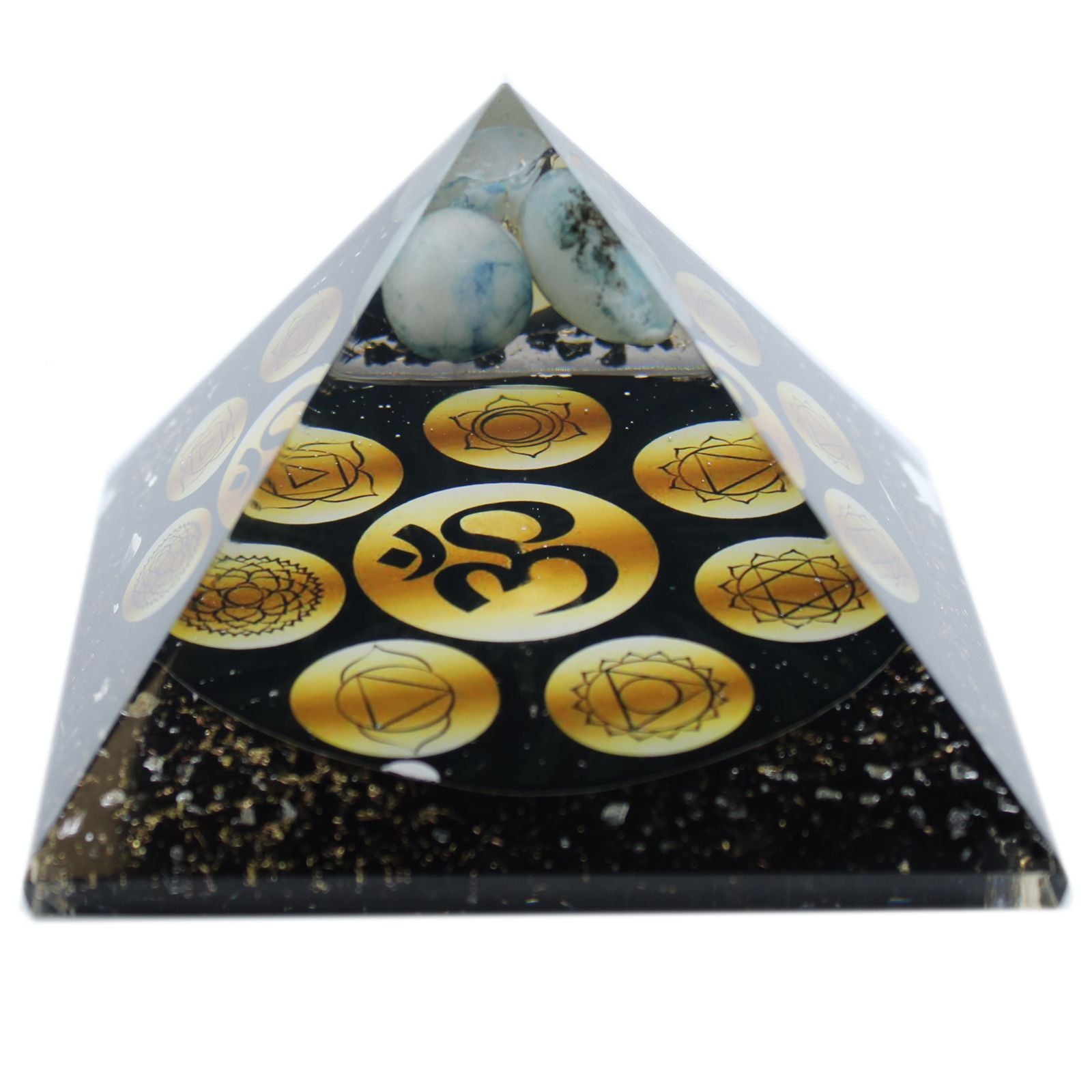 Orgonite Pyramid Midnight Om Chakra