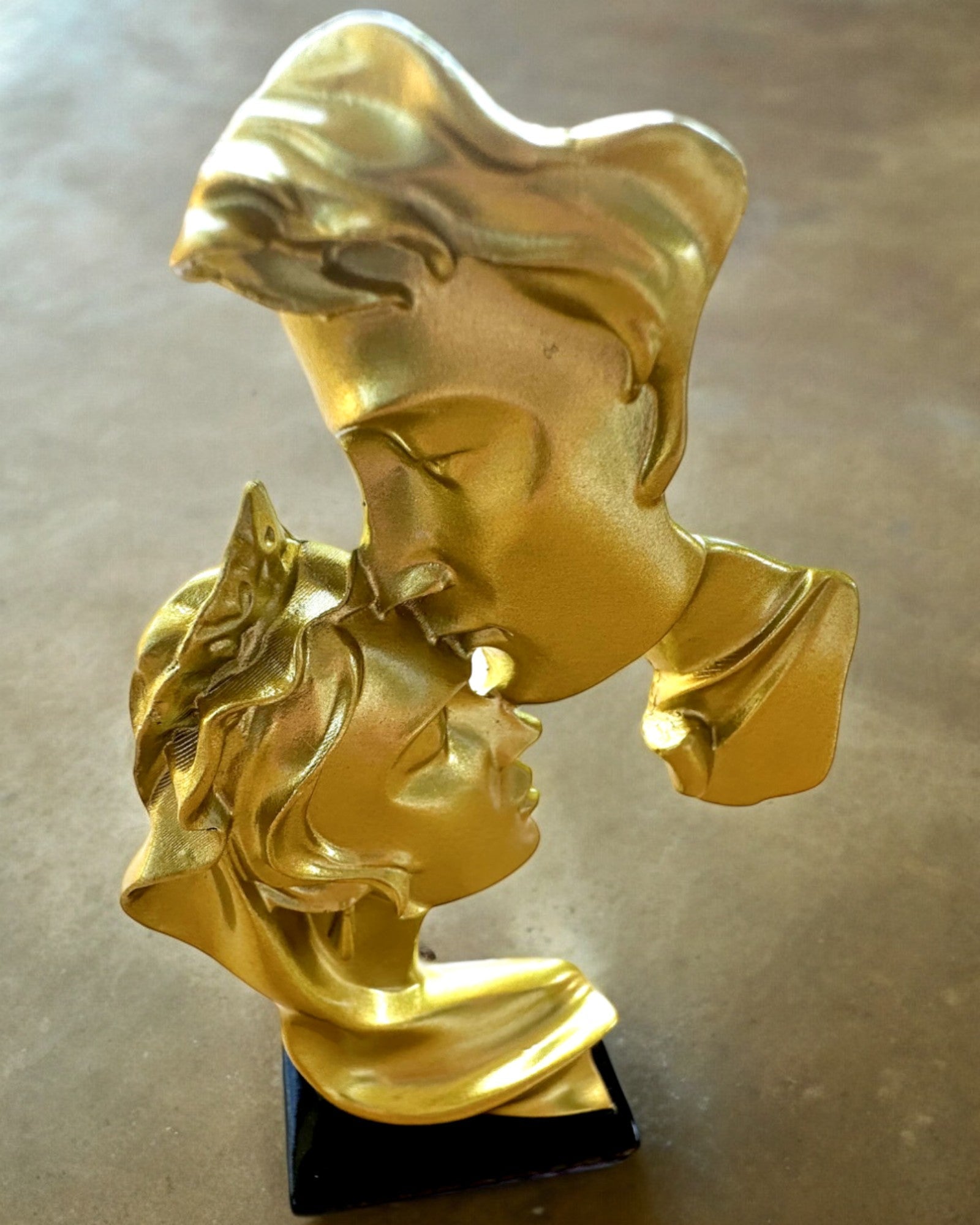 "Elegance in Stone" Figurine, gold color - 13.5 cm height, Decorative with Engraving Option