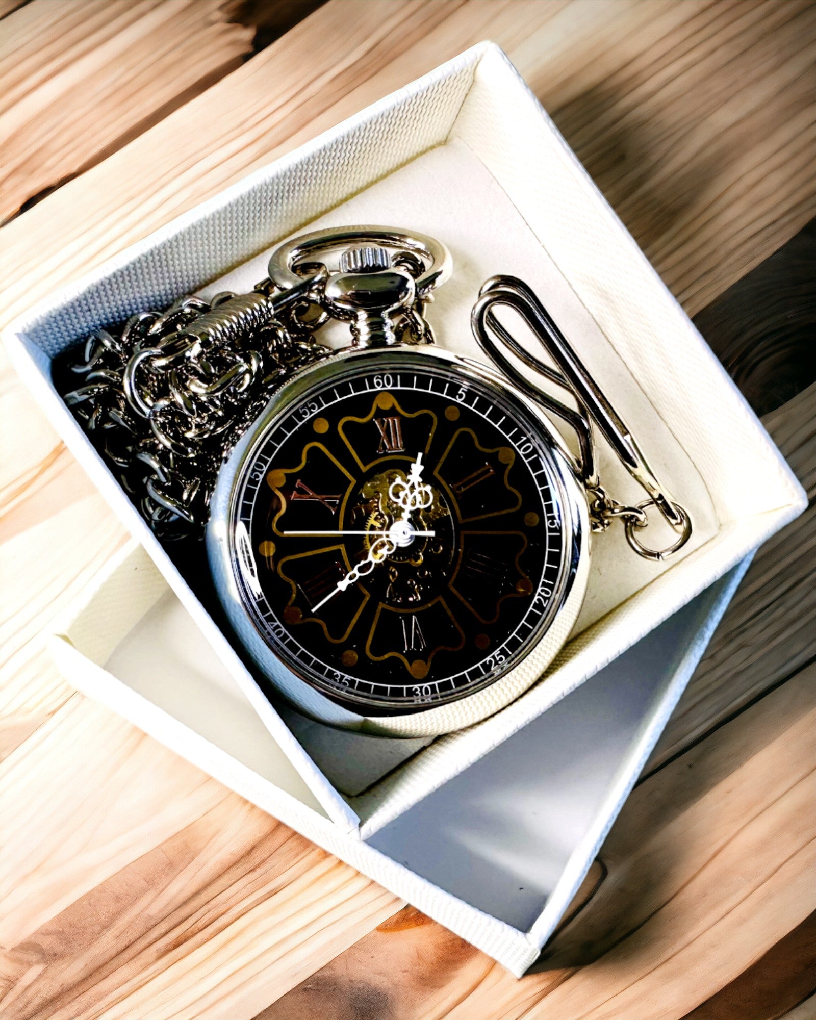 Vintage Style Pocket Watch with Engraving Option